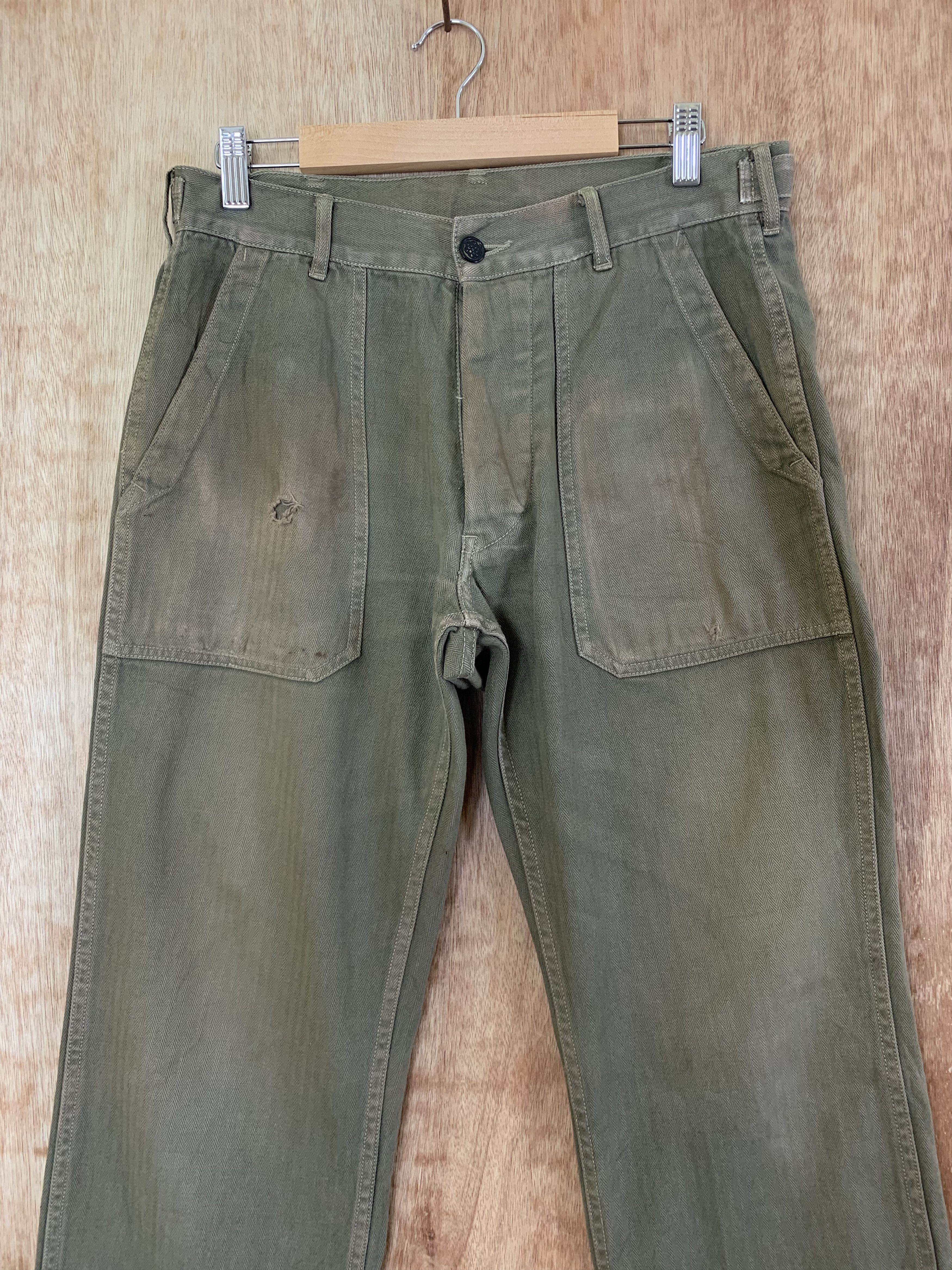 SHIPS Vintage Ships Pants Streetwear Faded Brown Size US 29 - 2 Thumbnail