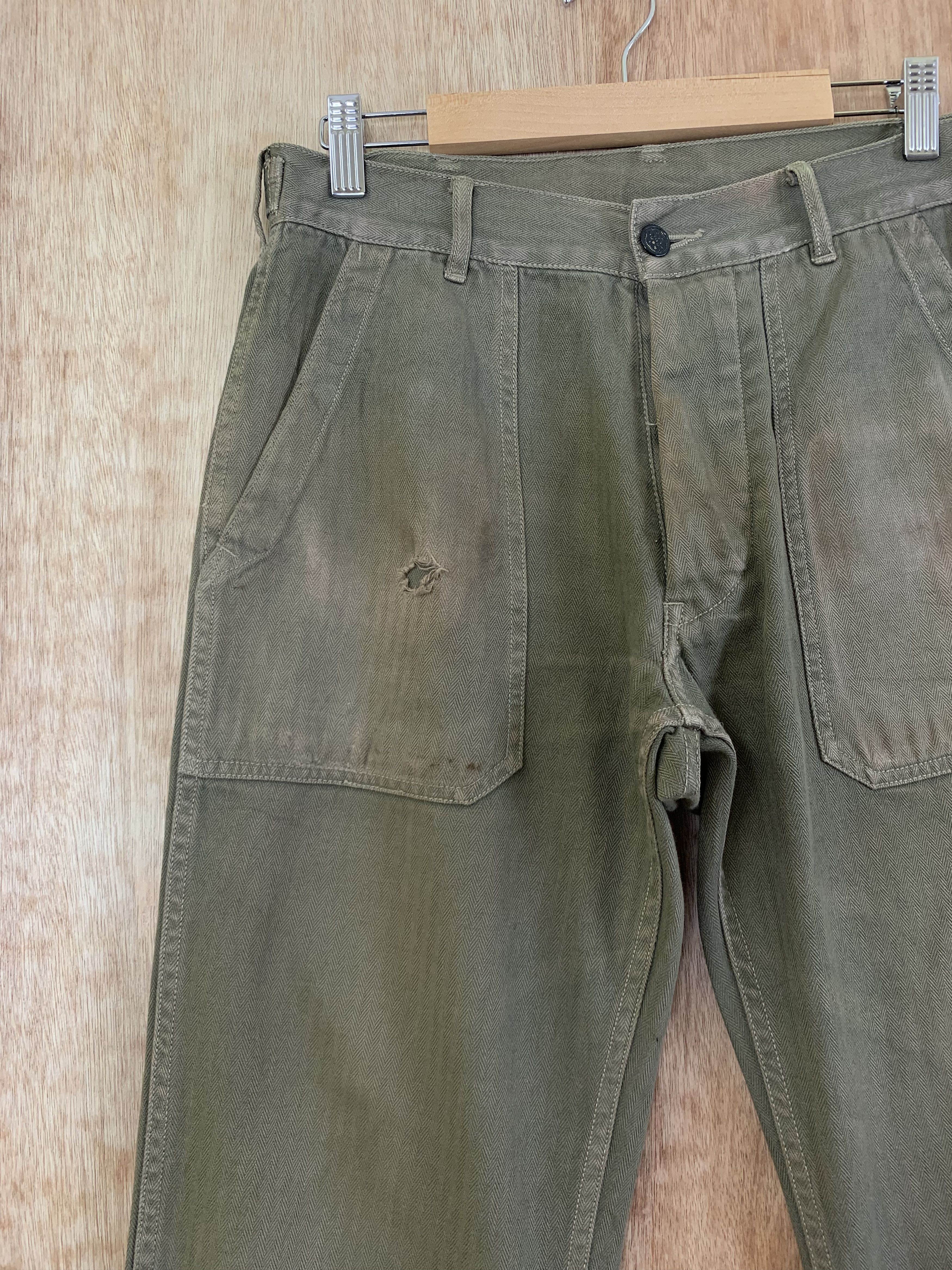 SHIPS Vintage Ships Pants Streetwear Faded Brown Size US 29 - 4 Thumbnail