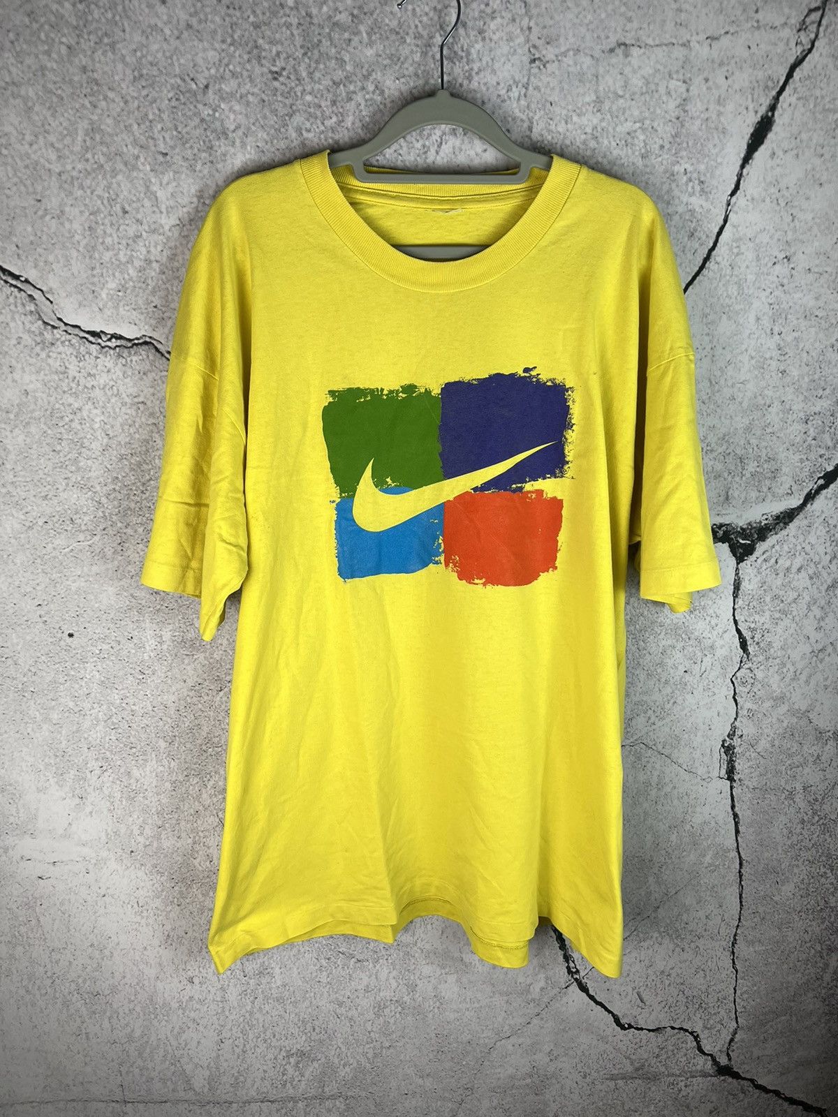 Vintage Nike vintage 90s center swoosh tshirt Size US XL / EU 56 / 4 - 1 Thumbnail