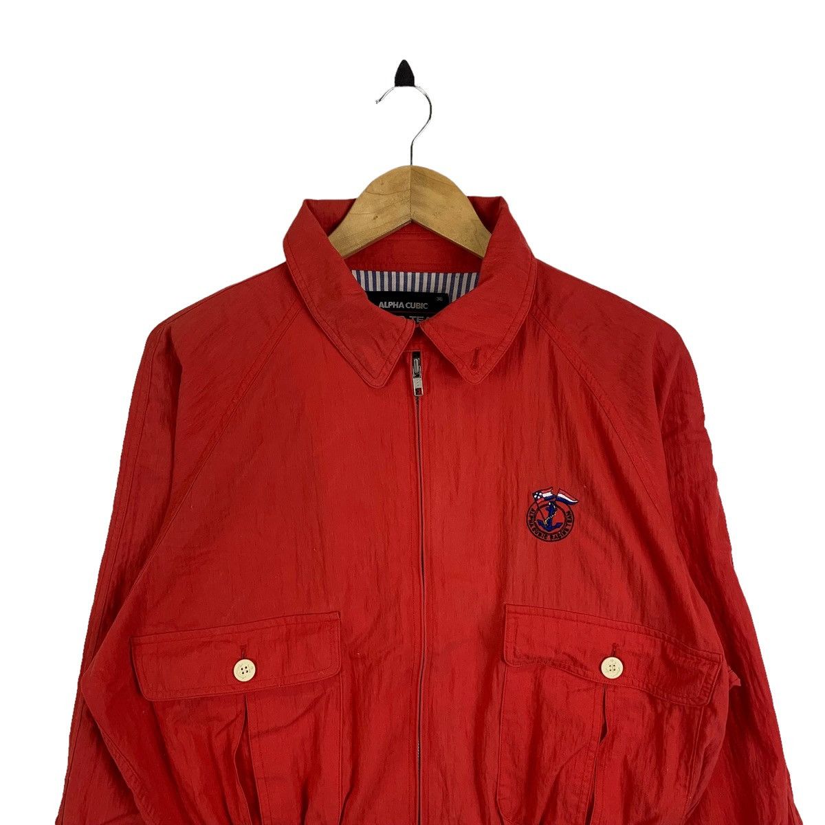 Japanese Brand × Vintage ALPHA CUBIC Racing Team Embroidered Bomber Light Jacket Size US M / EU 48-50 / 2 - 5 Thumbnail