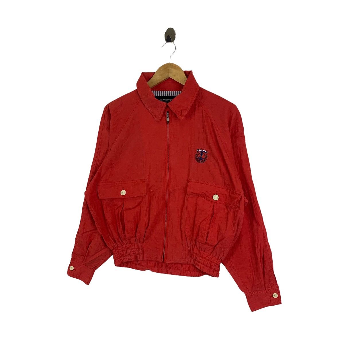 Japanese Brand × Vintage ALPHA CUBIC Racing Team Embroidered Bomber Light Jacket Size US M / EU 48-50 / 2 - 4 Thumbnail