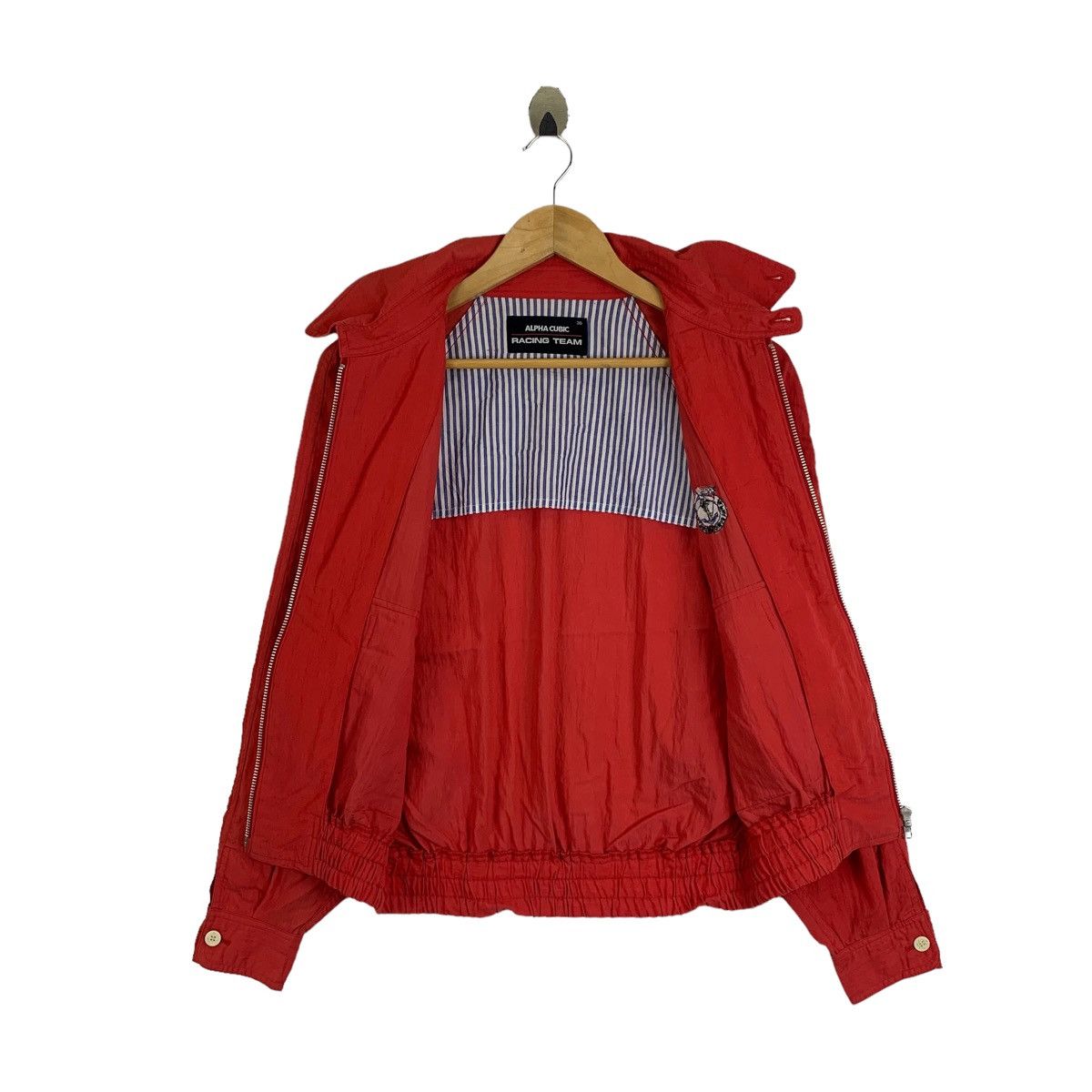 Japanese Brand × Vintage ALPHA CUBIC Racing Team Embroidered Bomber Light Jacket Size US M / EU 48-50 / 2 - 3 Thumbnail