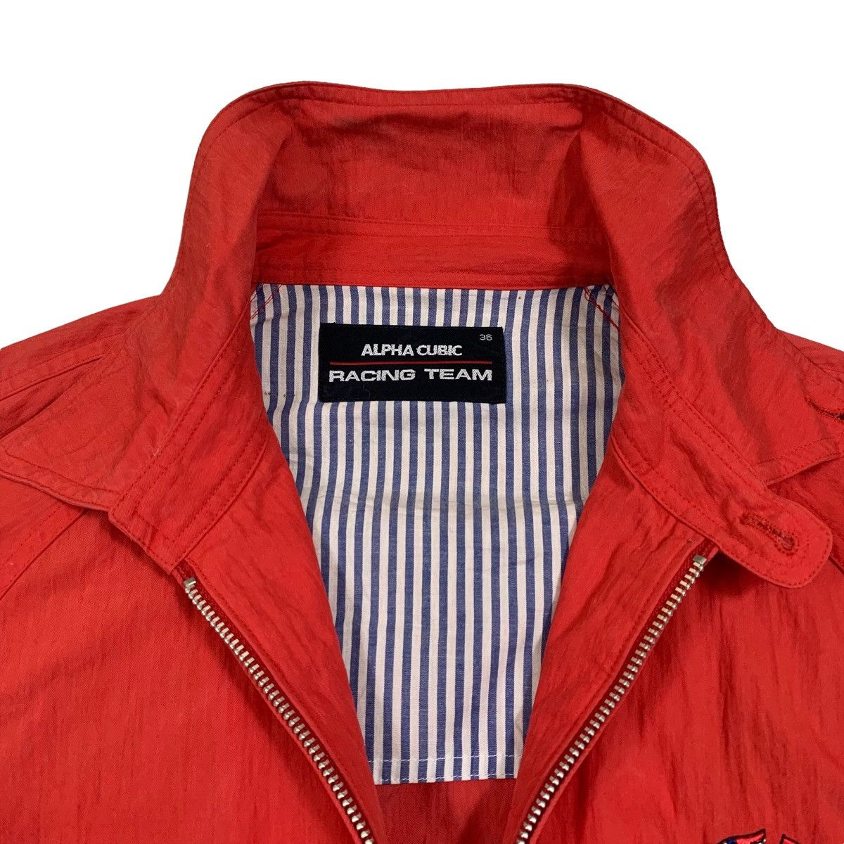 Japanese Brand × Vintage ALPHA CUBIC Racing Team Embroidered Bomber Light Jacket Size US M / EU 48-50 / 2 - 11 Thumbnail