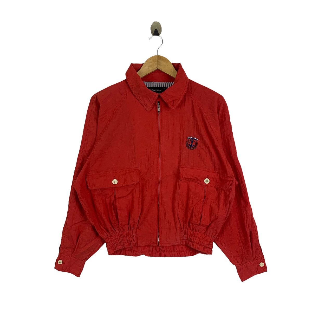 Japanese Brand × Vintage ALPHA CUBIC Racing Team Embroidered Bomber Light Jacket Size US M / EU 48-50 / 2 - 1 Thumbnail
