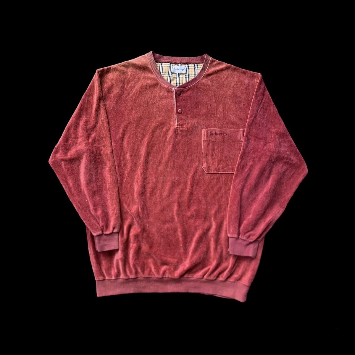image of Burberrys Velvet Sweatshirts, Men's (Size Large)
