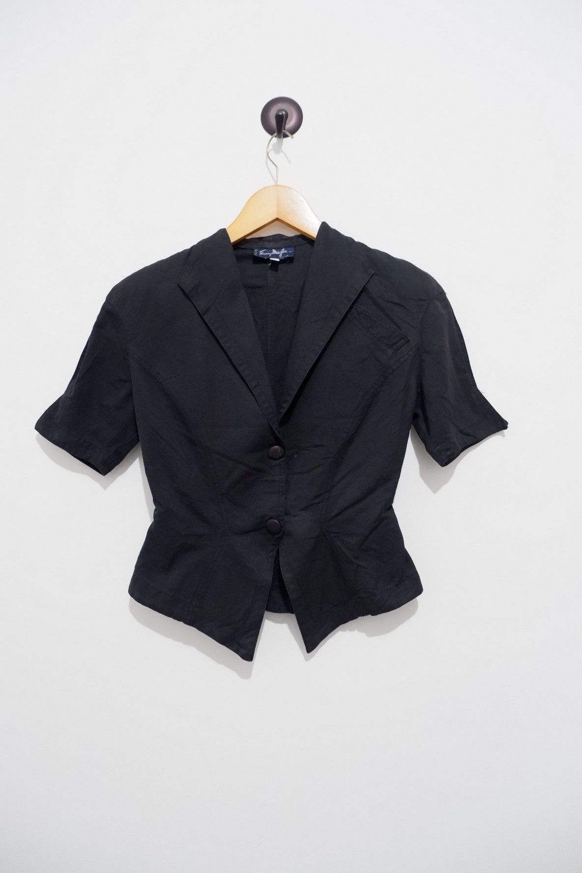 image of Archival Clothing x Thierry Mugler Vintage 90's Archive Thierry Mugler Blazer Short in Black, Women