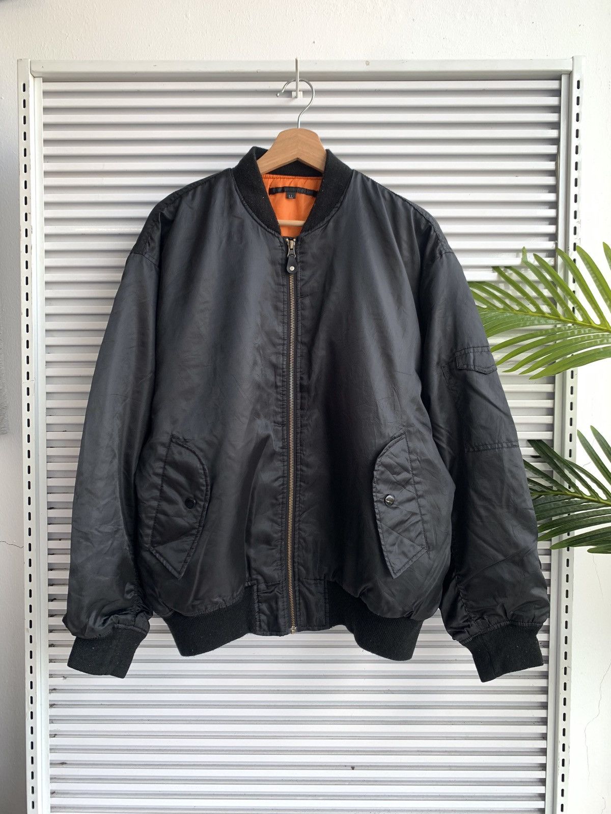 Japanese Brand Vintage Black Ma-1 Bomber Jacket Size US XL / EU 56 / 4 - 1 Thumbnail