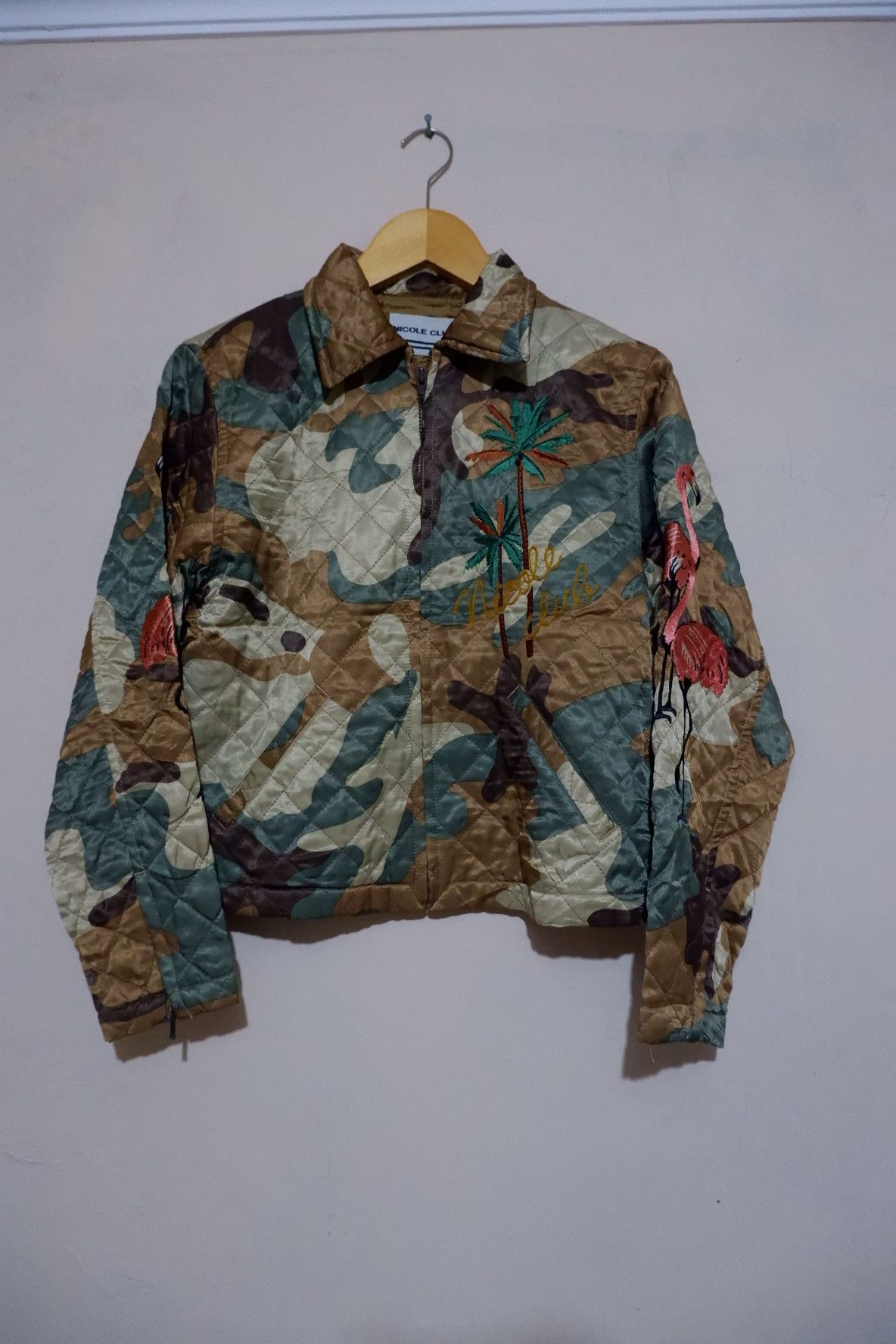 Japanese Brand Vintage Nicole Club Flamingo Miami Florida Souvenir Jacket Size US S / EU 44-46 / 1 - 2 Thumbnail