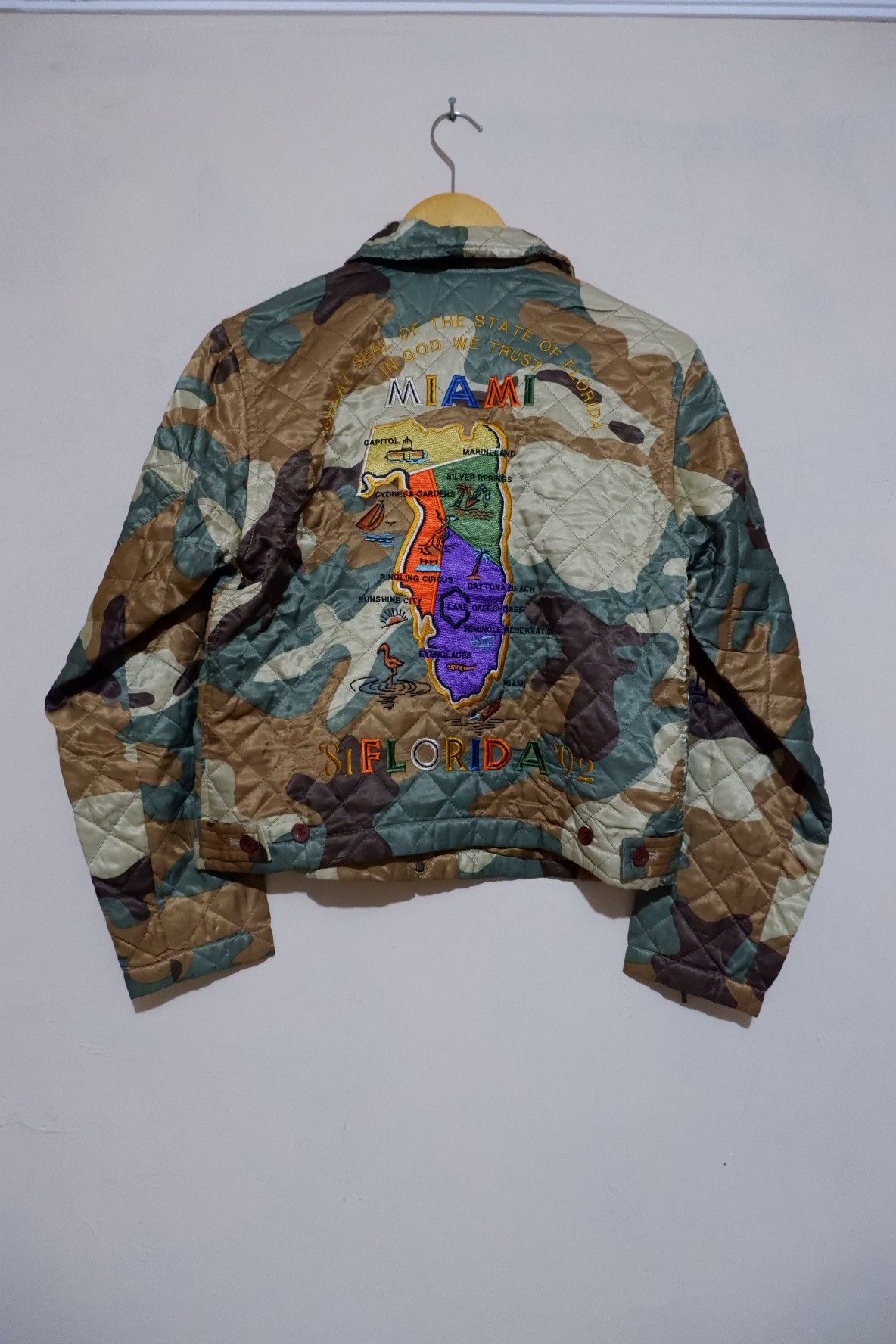 Japanese Brand Vintage Nicole Club Flamingo Miami Florida Souvenir Jacket Size US S / EU 44-46 / 1 - 1 Thumbnail