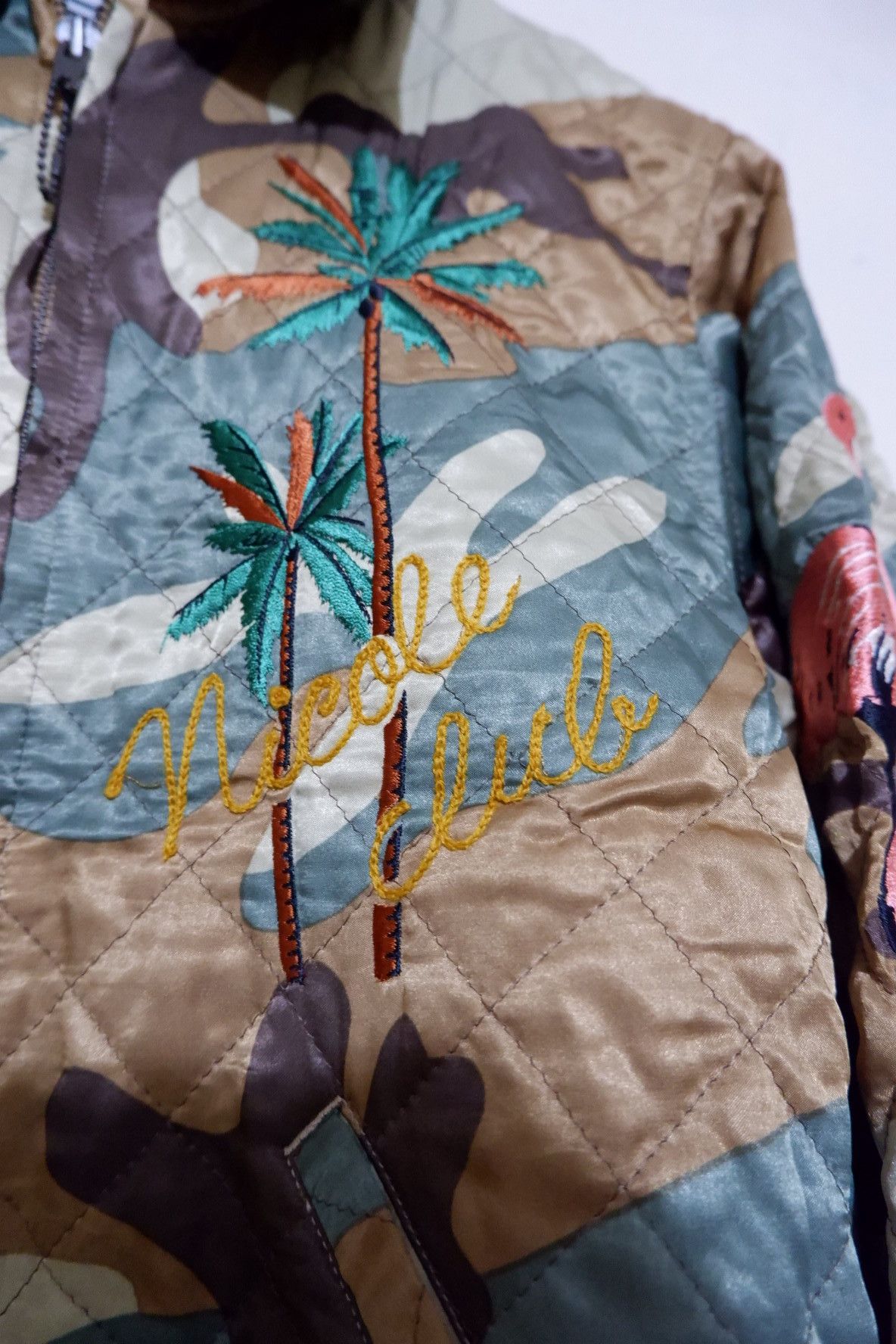 Japanese Brand Vintage Nicole Club Flamingo Miami Florida Souvenir Jacket Size US S / EU 44-46 / 1 - 8 Thumbnail