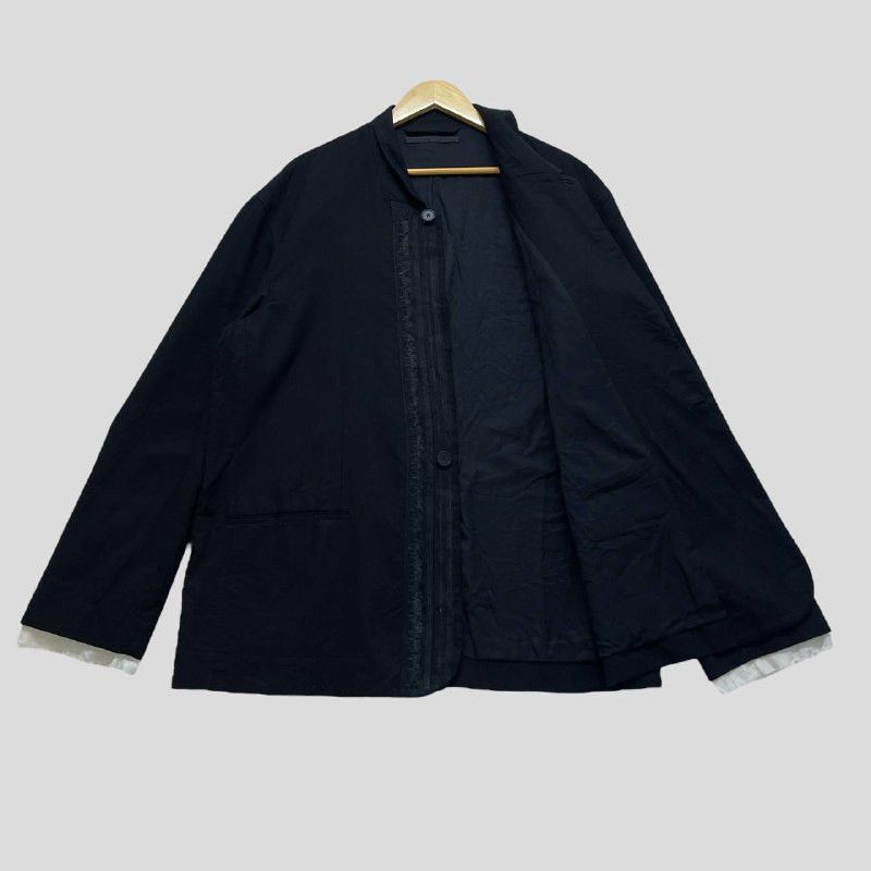 Haider Ackermann Black Cotton Metal-Embellished Jacket