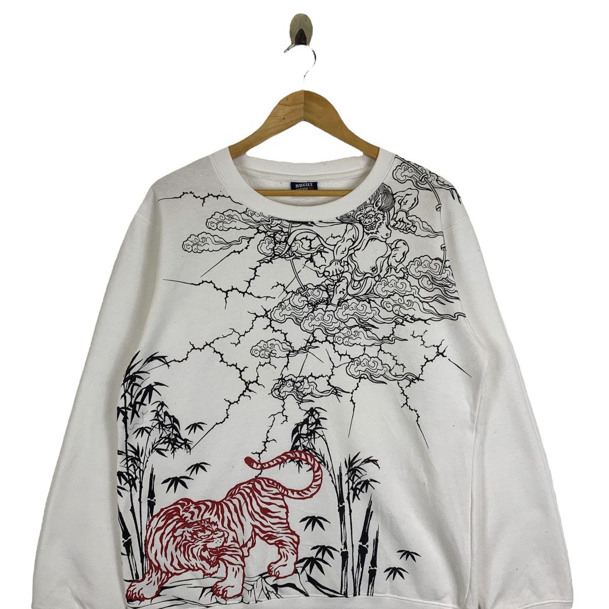 Japanese Brand × Vintage Vintage Bullet Noise Tiger Japanese Traditional Sweatshirt Size US L / EU 52-54 / 3 - 4 Thumbnail