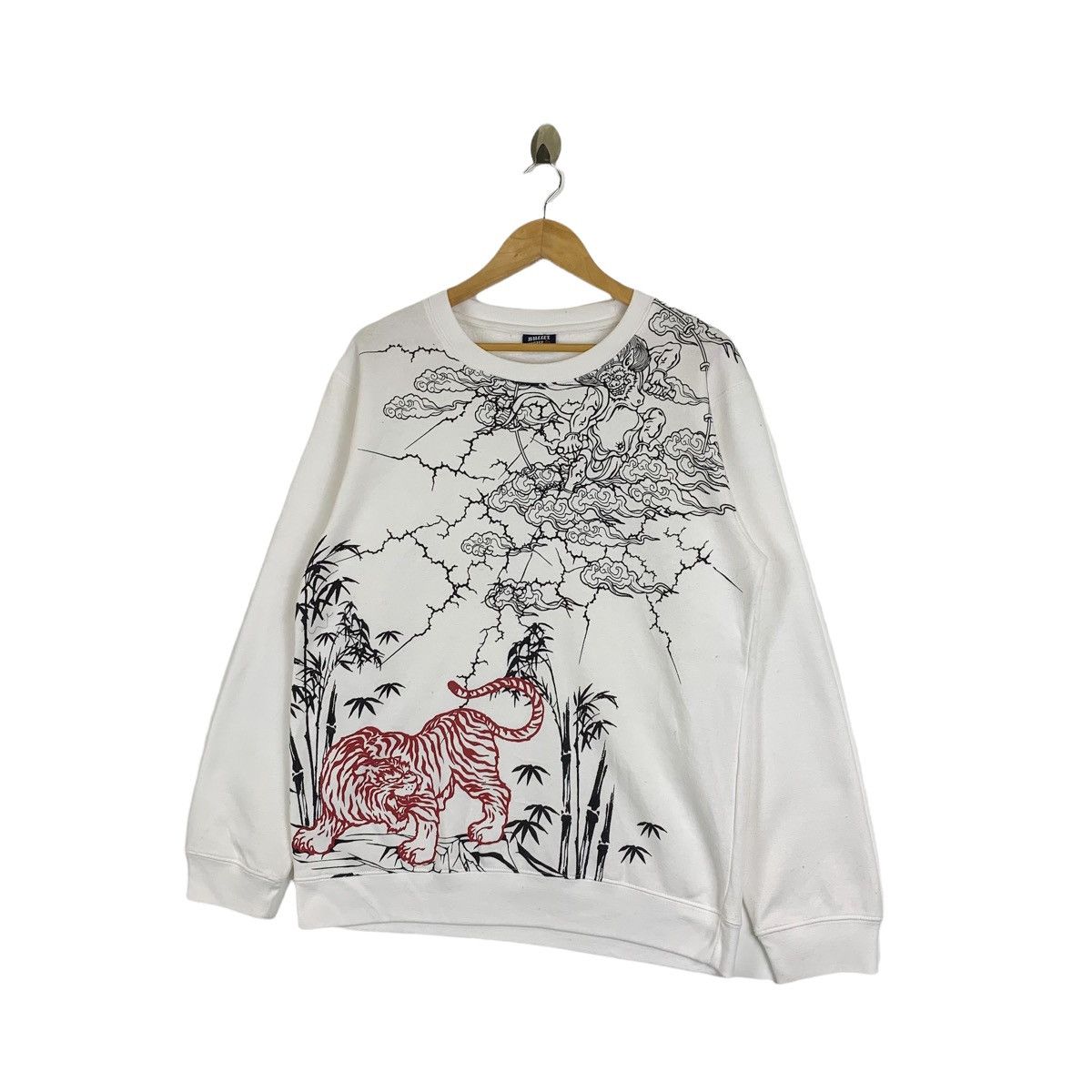 Japanese Brand × Vintage Vintage Bullet Noise Tiger Japanese Traditional Sweatshirt Size US L / EU 52-54 / 3 - 3 Thumbnail