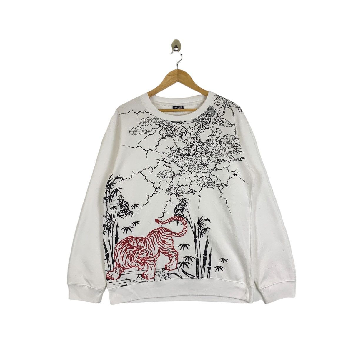 Japanese Brand × Vintage Vintage Bullet Noise Tiger Japanese Traditional Sweatshirt Size US L / EU 52-54 / 3 - 1 Thumbnail