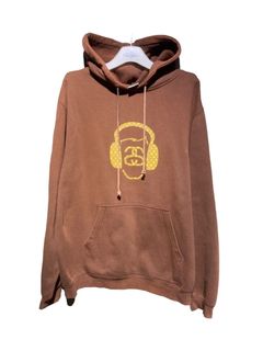 Vintage Stussy N.Y.L.T.L.A Monogram Logo Hoodie/size Xl/brown 