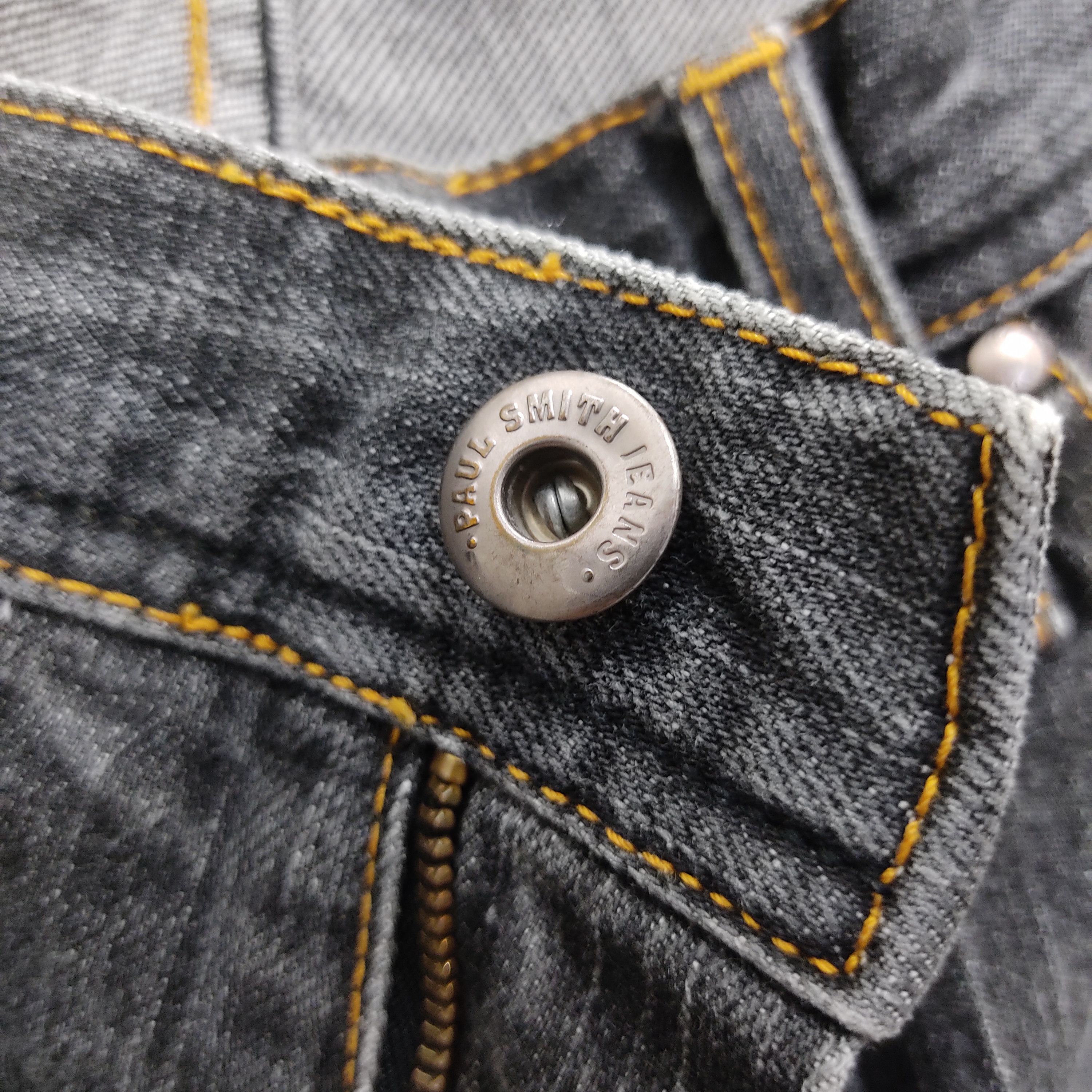 Paul Smith × Paul Smith Red Ear Paul Smith Designer Straight Cut Black Patch Denim Jeans Size US 32 / EU 48 - 9 Thumbnail