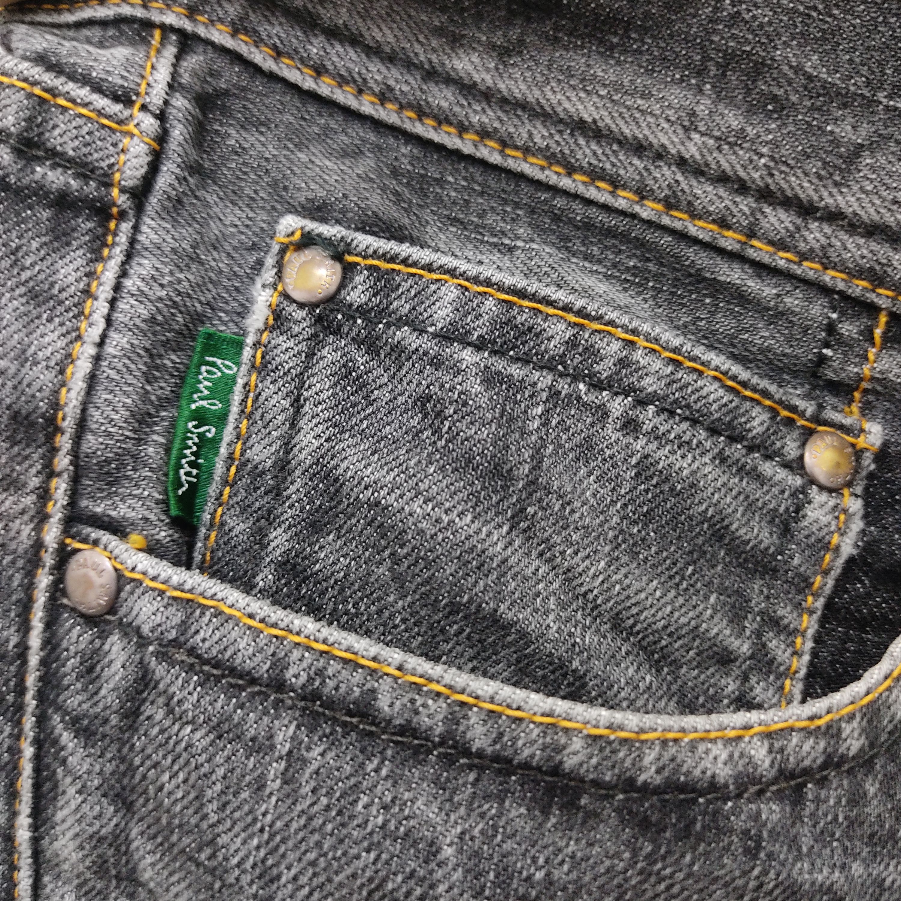 Paul Smith × Paul Smith Red Ear Paul Smith Designer Straight Cut Black Patch Denim Jeans Size US 32 / EU 48 - 8 Thumbnail