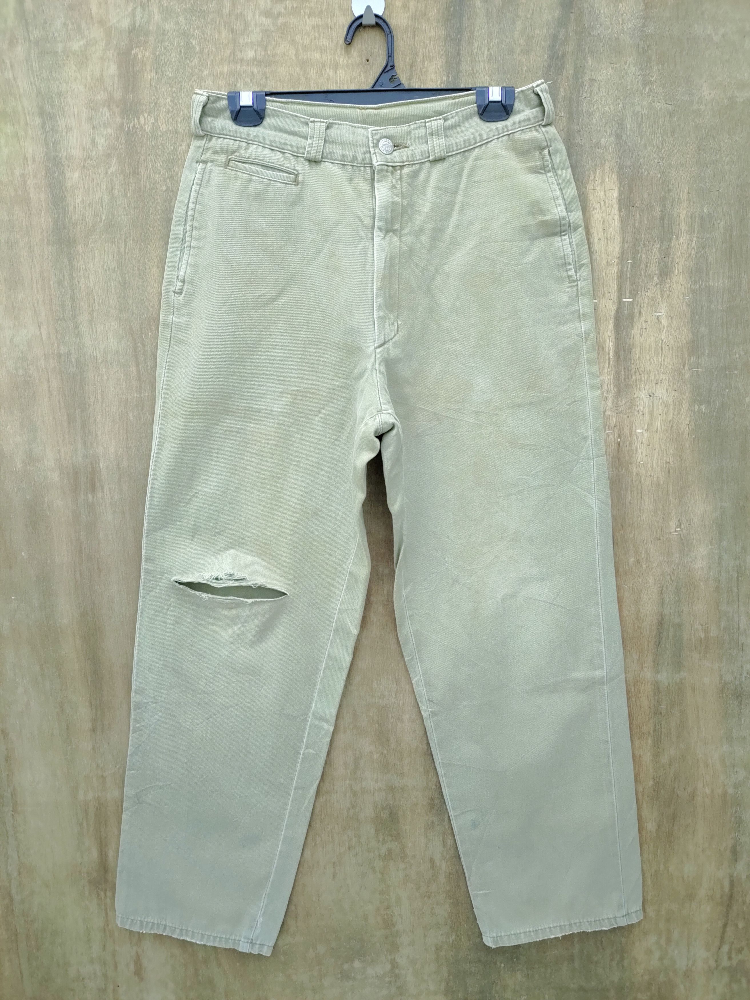 Casey Casey × Japanese Brand × Vintage CASEY JONES FADED DAMAGE KNEE BAGGY PANTS Size US 29 - 1 Thumbnail