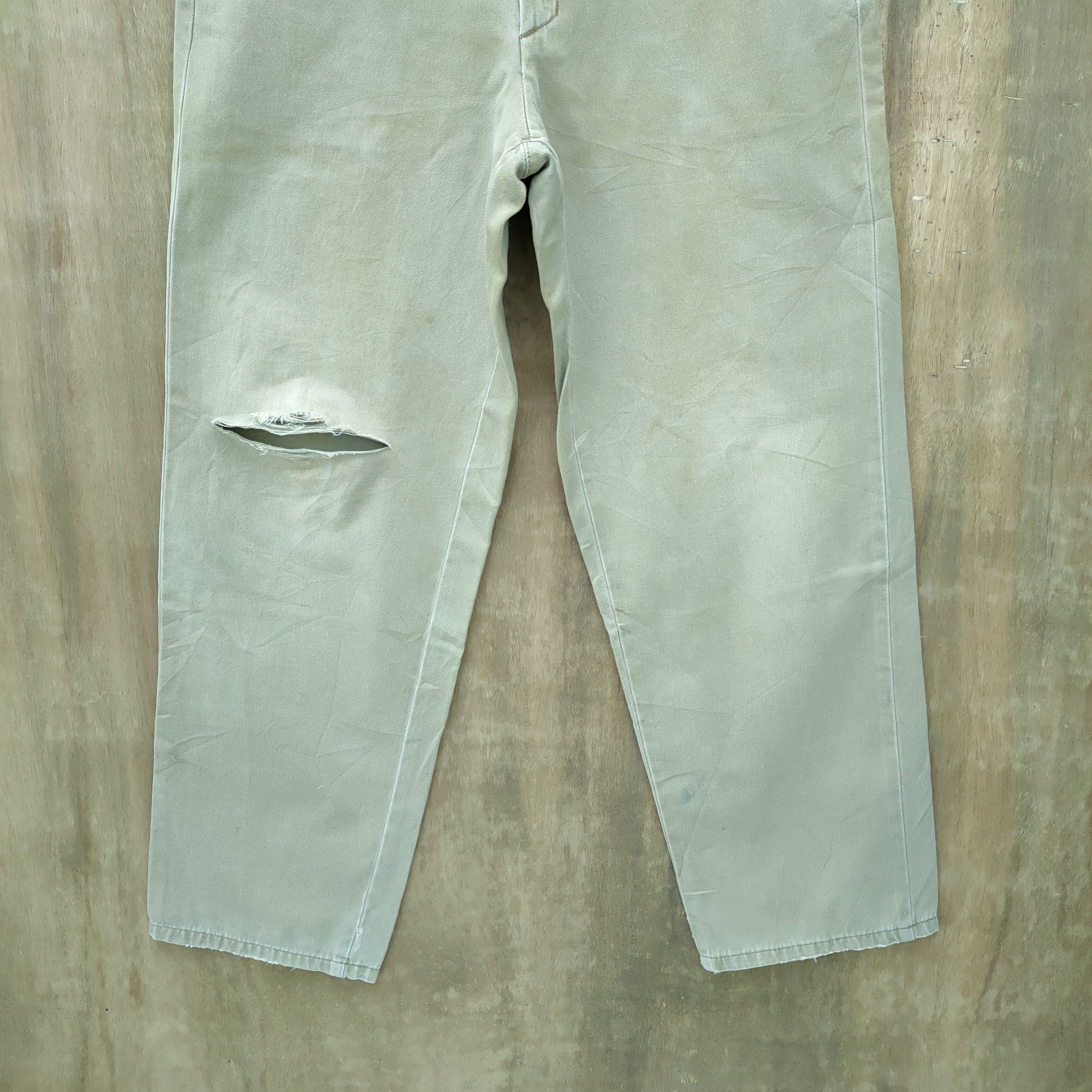 Casey Casey × Japanese Brand × Vintage CASEY JONES FADED DAMAGE KNEE BAGGY PANTS Size US 29 - 4 Thumbnail