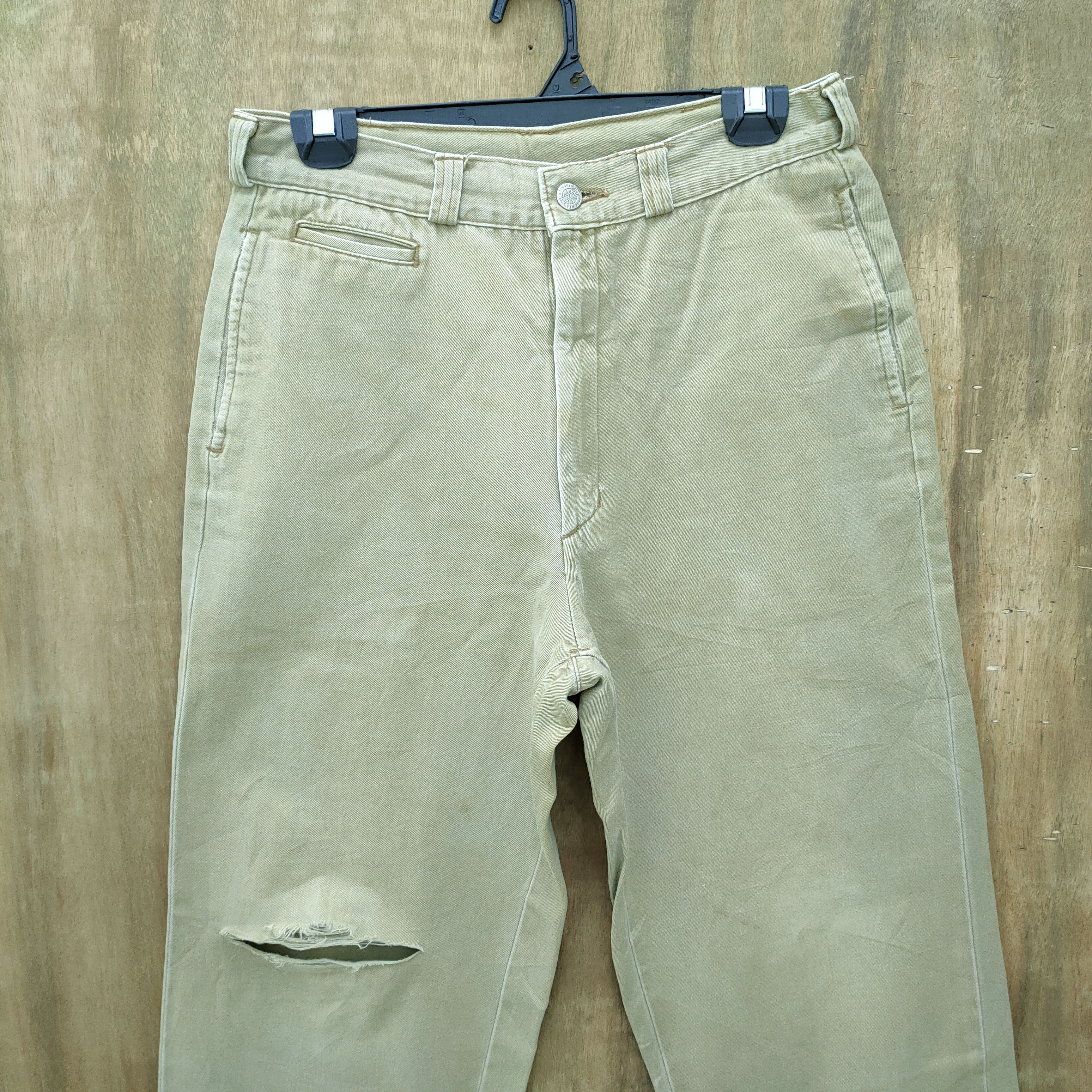 Casey Casey × Japanese Brand × Vintage CASEY JONES FADED DAMAGE KNEE BAGGY PANTS Size US 29 - 2 Thumbnail