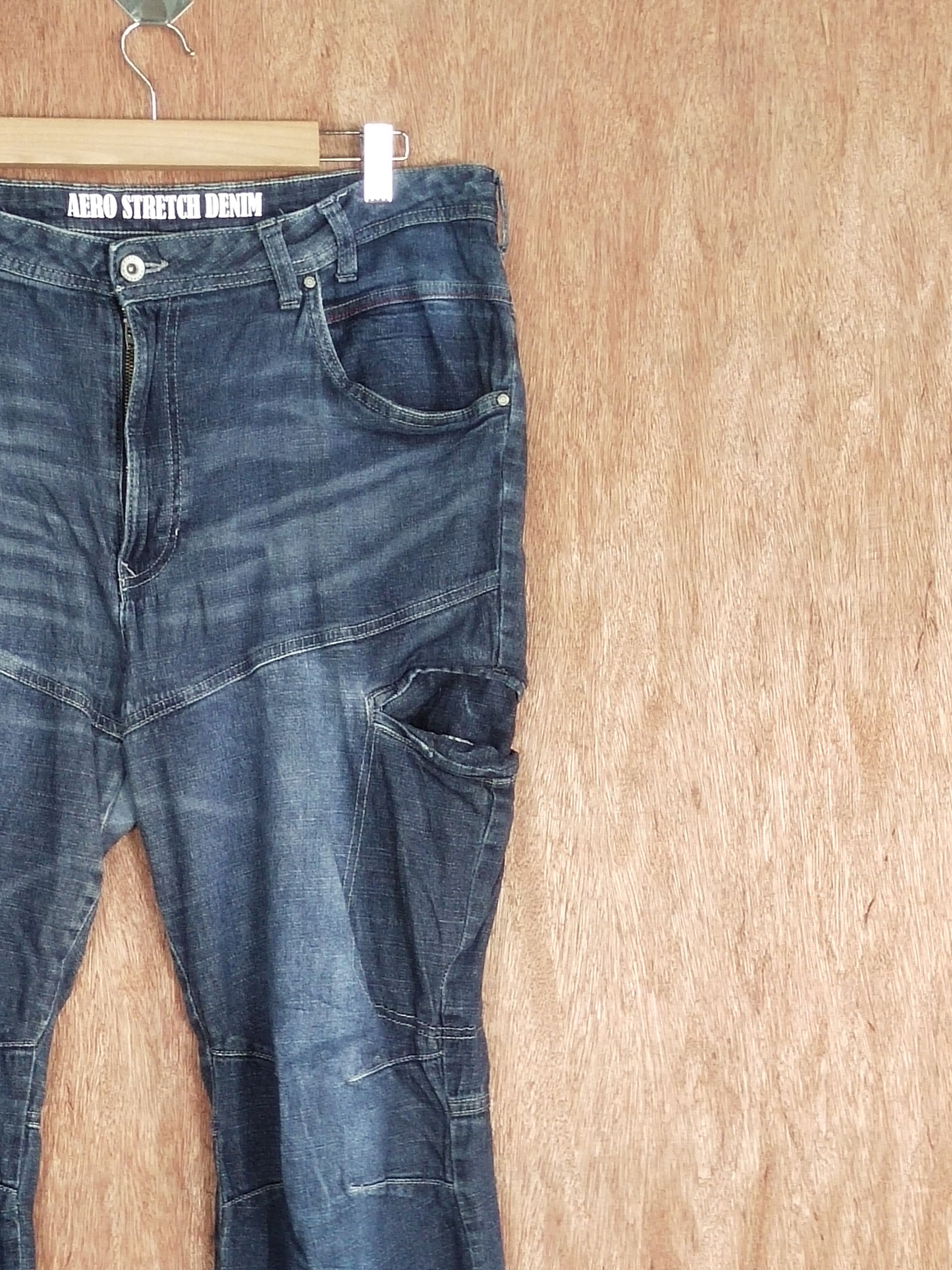 Japanese Brand Aero Stretch denim multipocket cargo utility pants #S125 Size US 36 / EU 52 - 4 Thumbnail