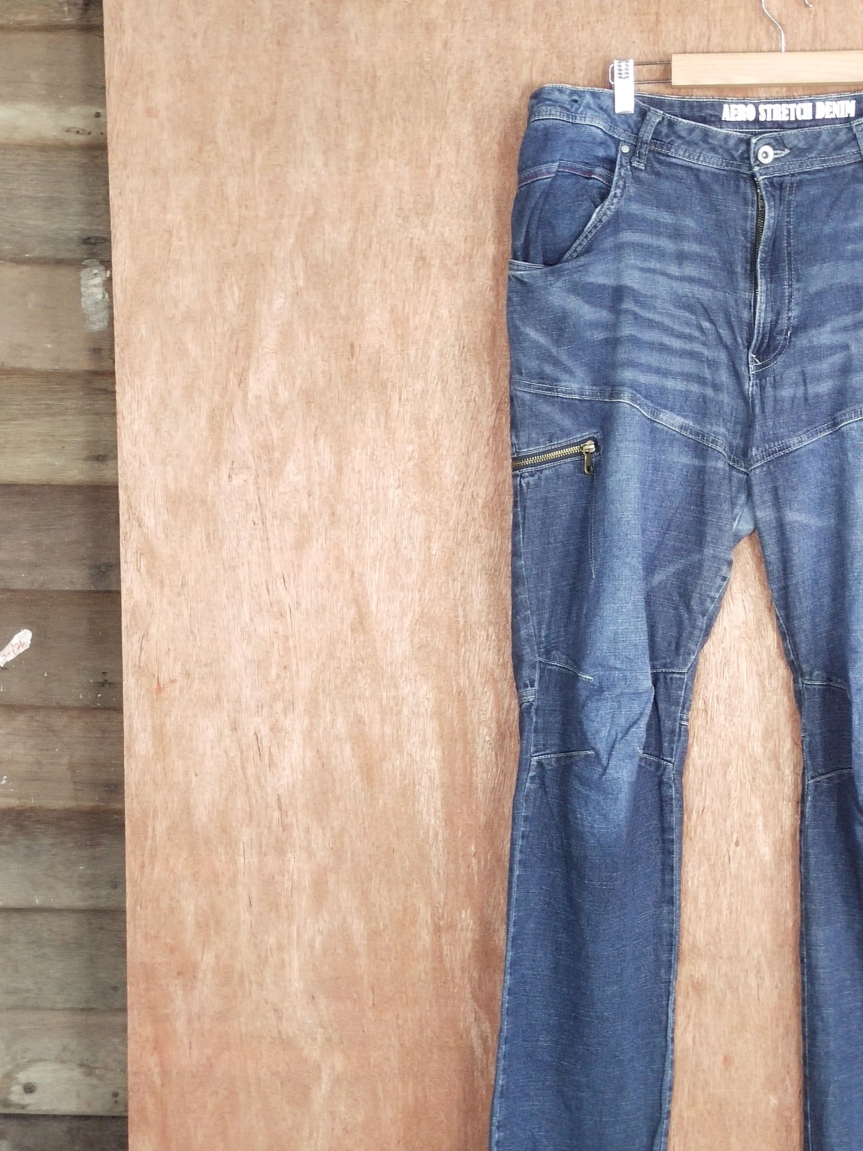 Japanese Brand Aero Stretch denim multipocket cargo utility pants #S125 Size US 36 / EU 52 - 5 Thumbnail