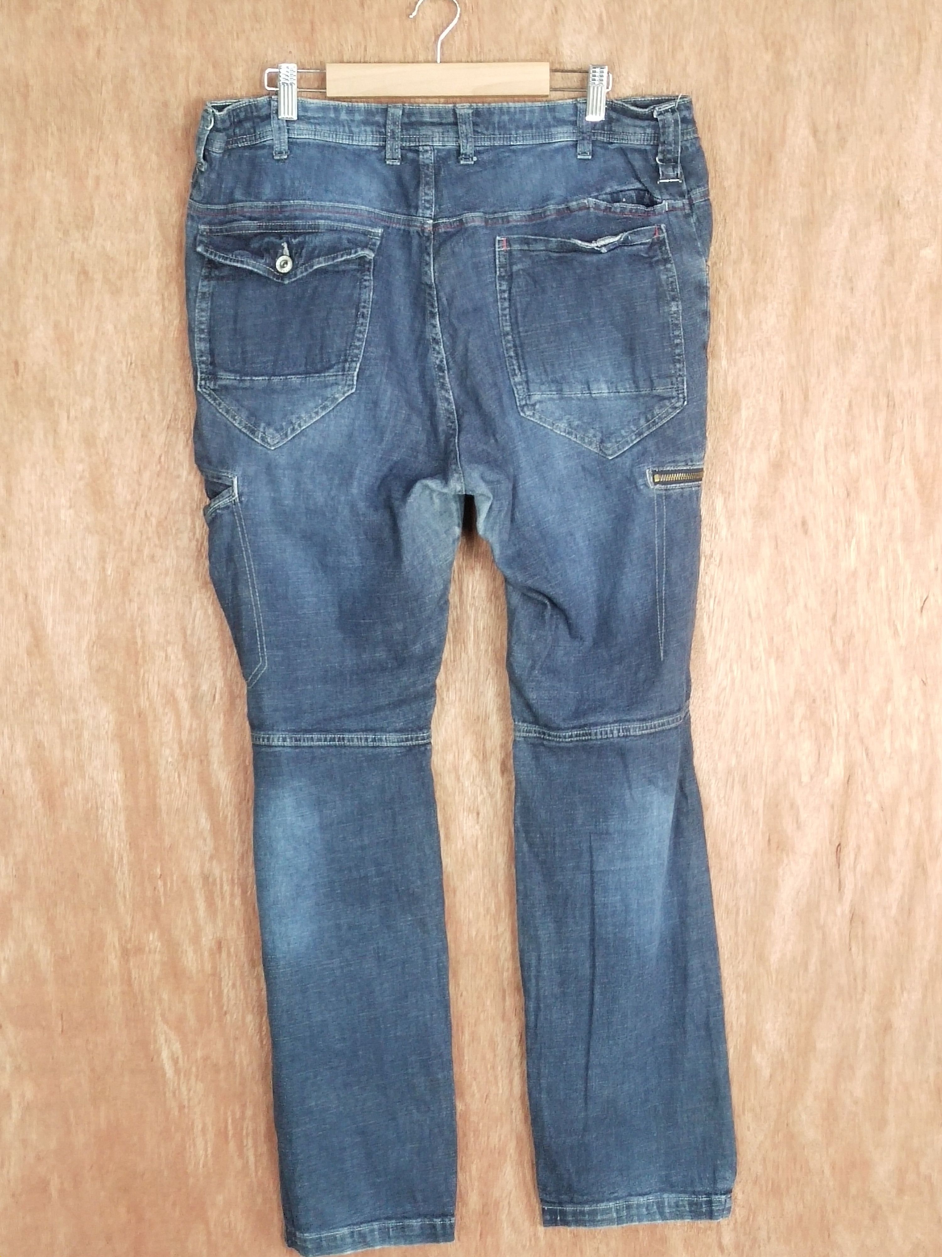 Japanese Brand Aero Stretch denim multipocket cargo utility pants #S125 Size US 36 / EU 52 - 9 Thumbnail