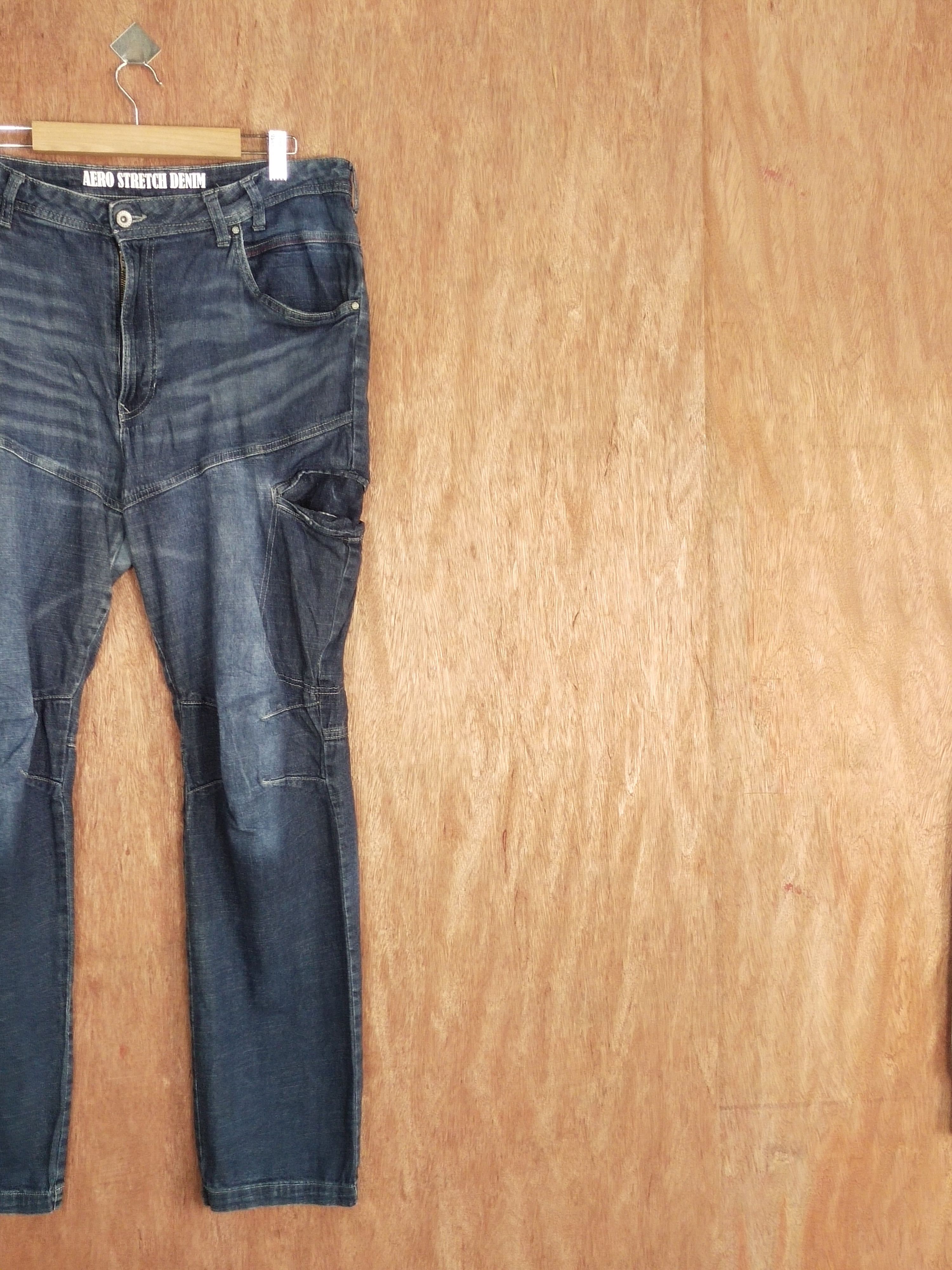Japanese Brand Aero Stretch denim multipocket cargo utility pants #S125 Size US 36 / EU 52 - 3 Thumbnail