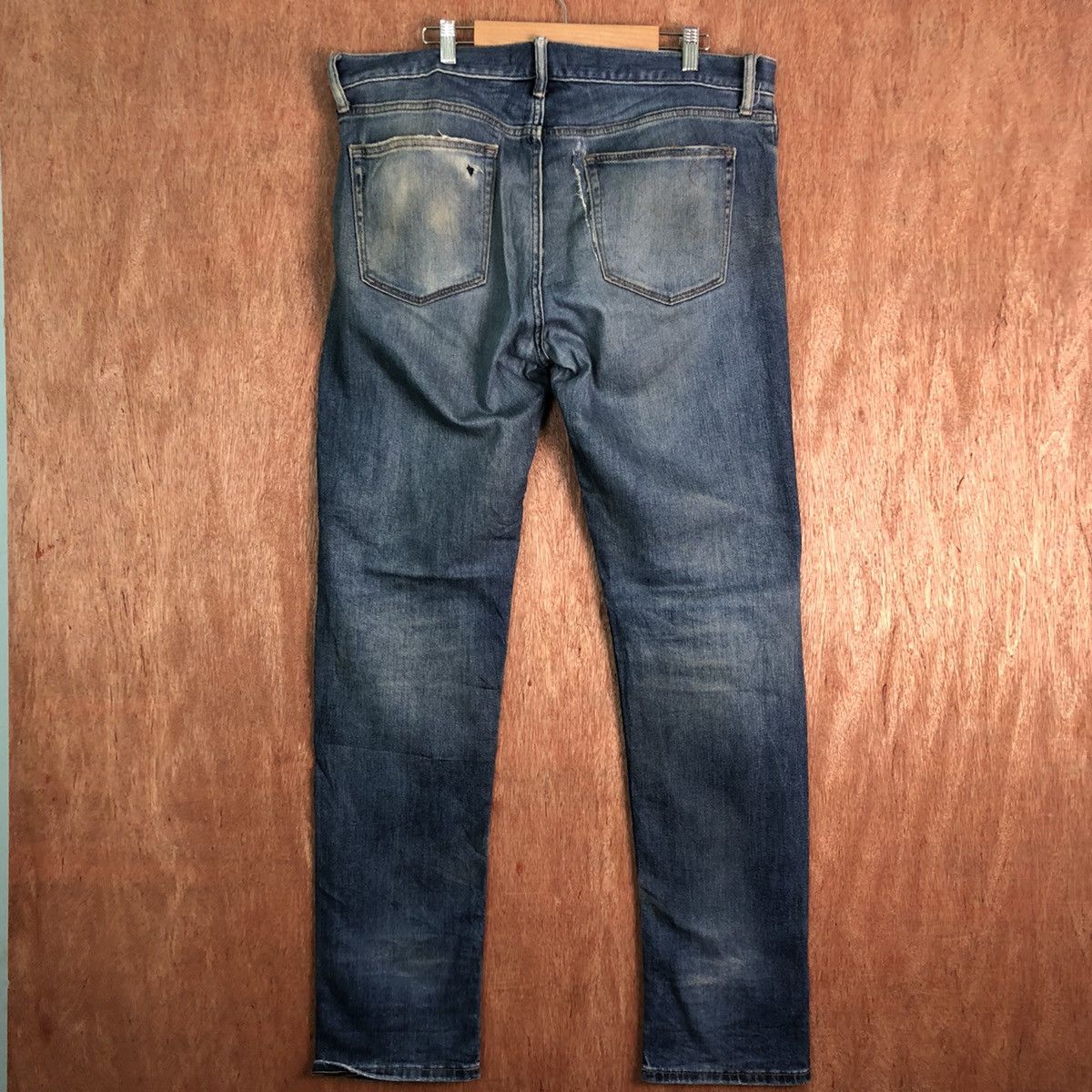 Japanese Brand DLL Uniqlo vintage Blue Denim distressed Pants #c185 Size US 36 / EU 52 - 6 Thumbnail