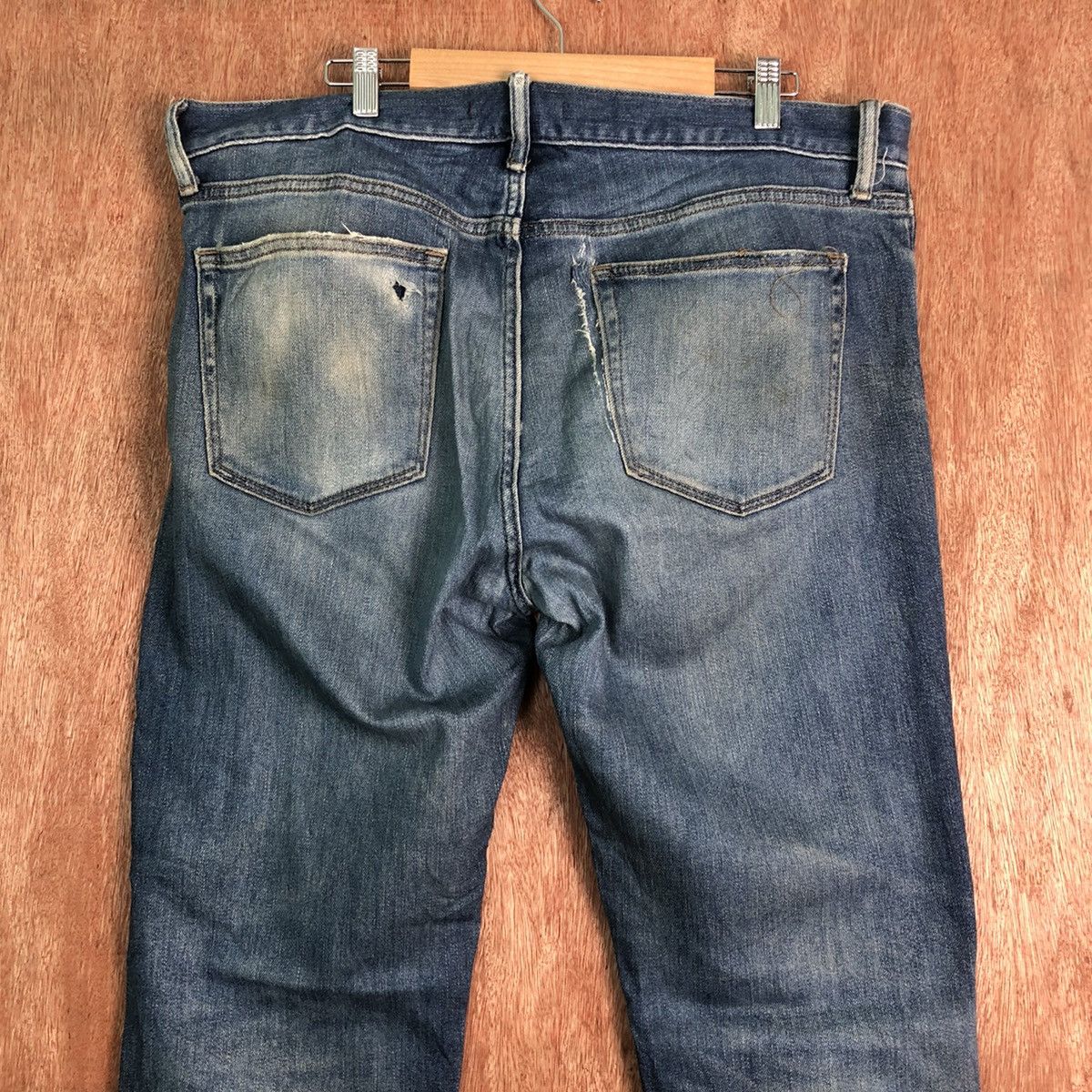 Japanese Brand DLL Uniqlo vintage Blue Denim distressed Pants #c185 Size US 36 / EU 52 - 7 Thumbnail