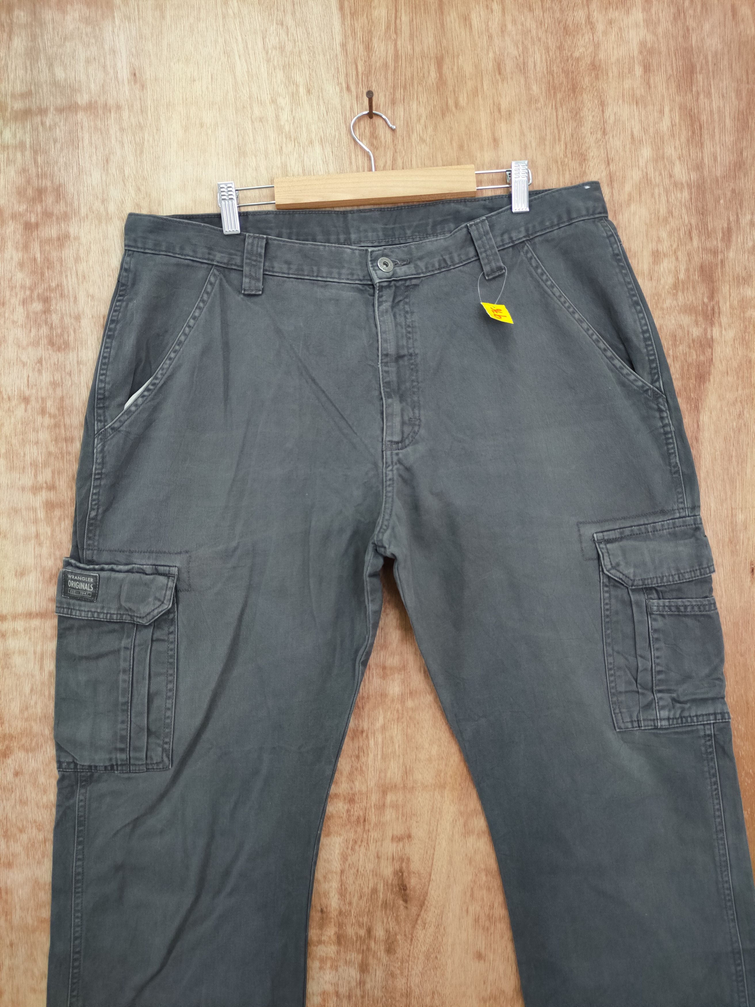 Vintage × Wrangler DL wrangler utility grey faded cargo pants #976 Size US 36 / EU 52 - 4 Thumbnail