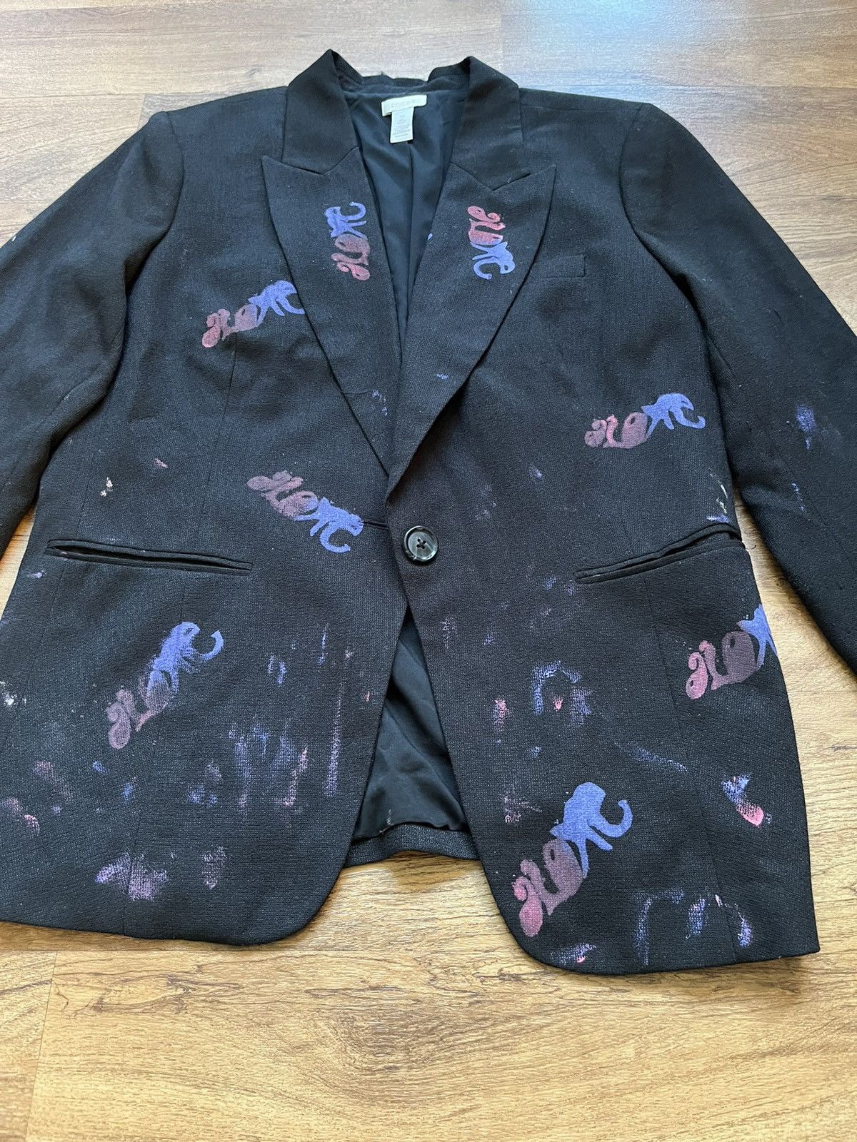 Other Up-Cycled Crazy Sample Print Blazer Jacket Size XS / US 0-2 / IT 36-38 - 3 Thumbnail