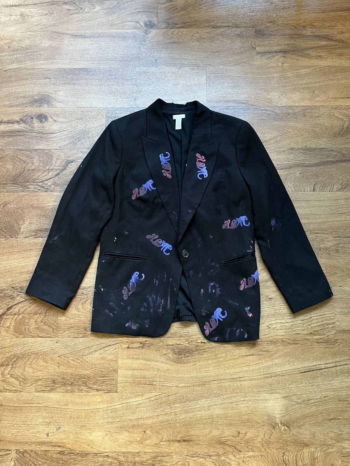 Other Up-Cycled Crazy Sample Print Blazer Jacket Size XS / US 0-2 / IT 36-38 - 2 Thumbnail