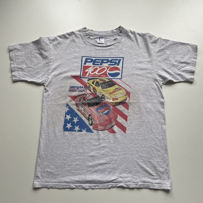 Vintage Vintage 90s Nascar Pepsi 400 American Flag Graphic t shirt ...