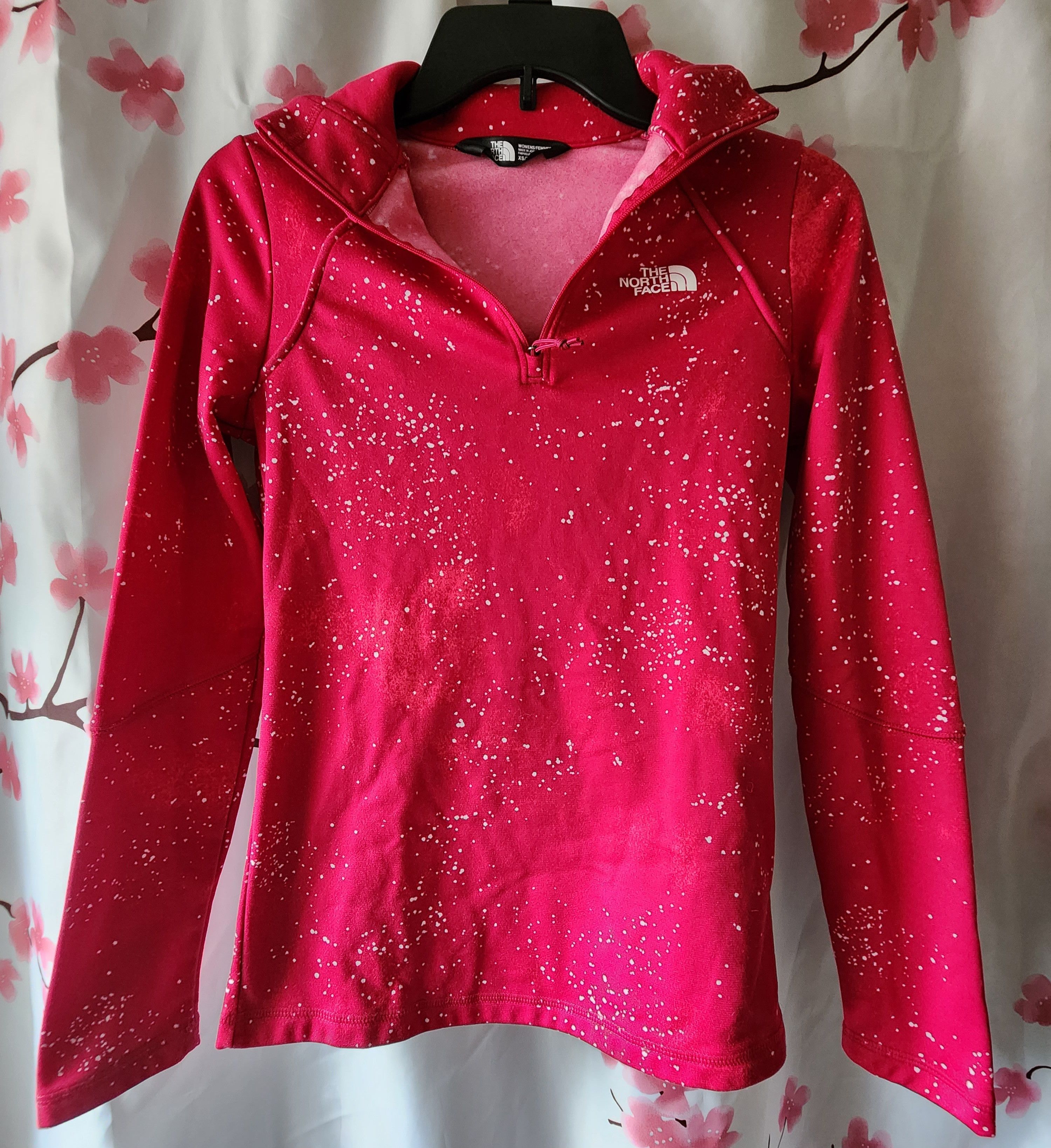 The North Face The North Face Pink White Speckle 1/4 Zip Athletic Fleece XS Size XS / US 0-2 / IT 36-38 - 1 Thumbnail