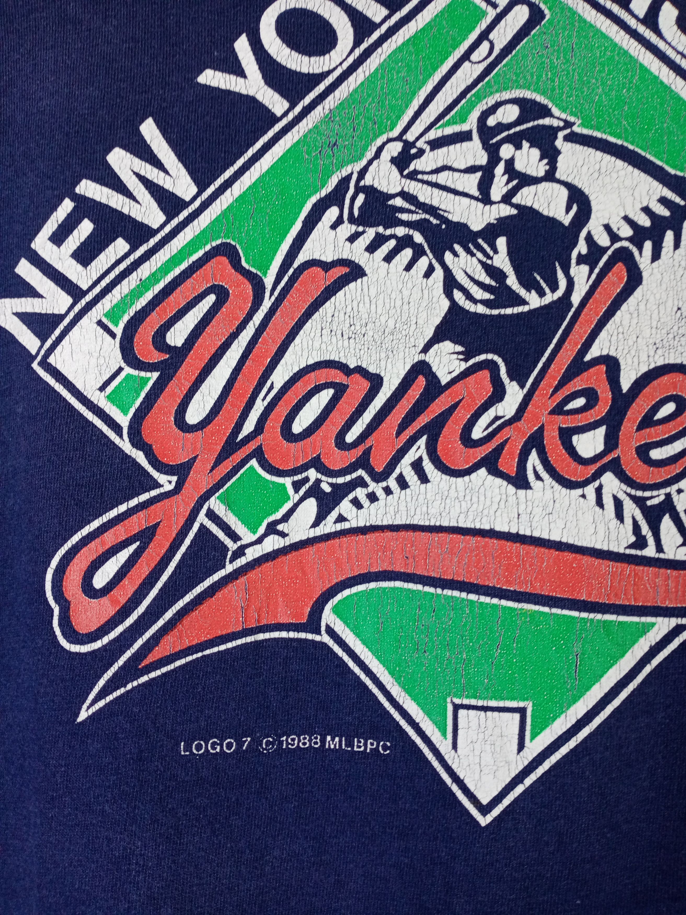 New York Yankees Rare Vintage 1988 New York Yankees Tshirt Size US L / EU 52-54 / 3 - 5 Thumbnail