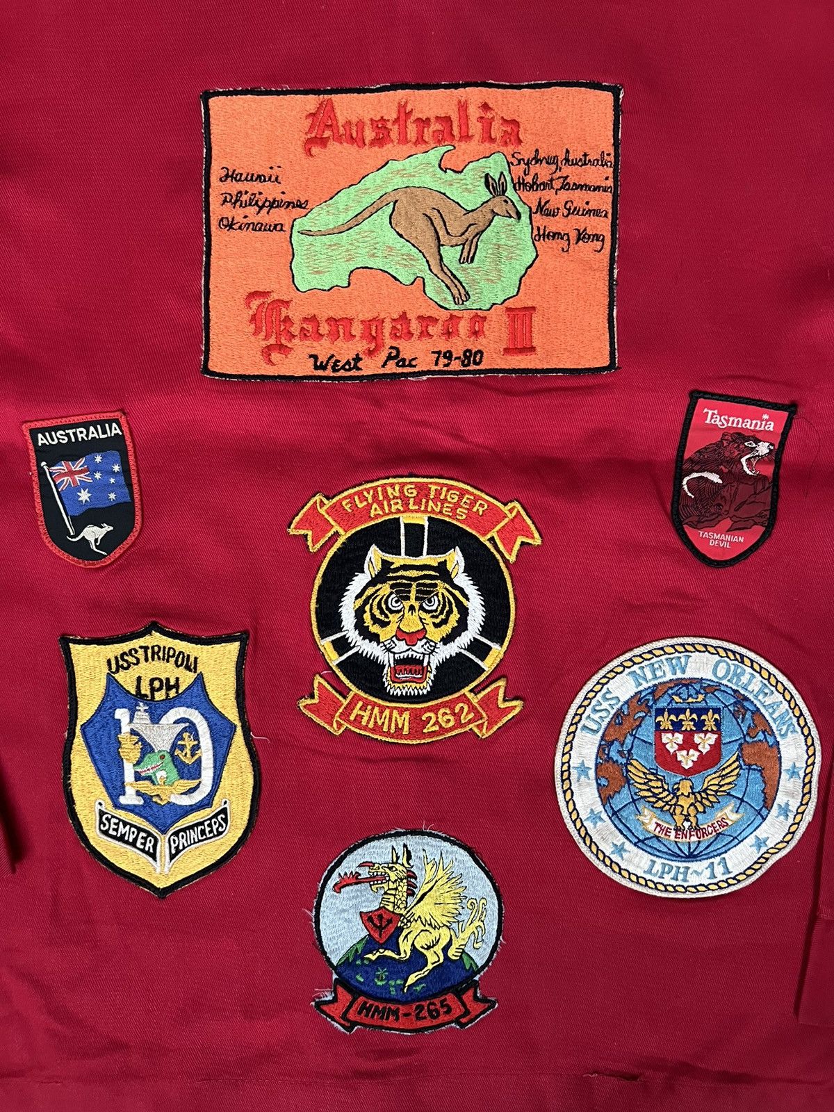 VERY RARE VINTAGE JACKET SOUVENIR SUKAJAN WEST PAC TOUR USN