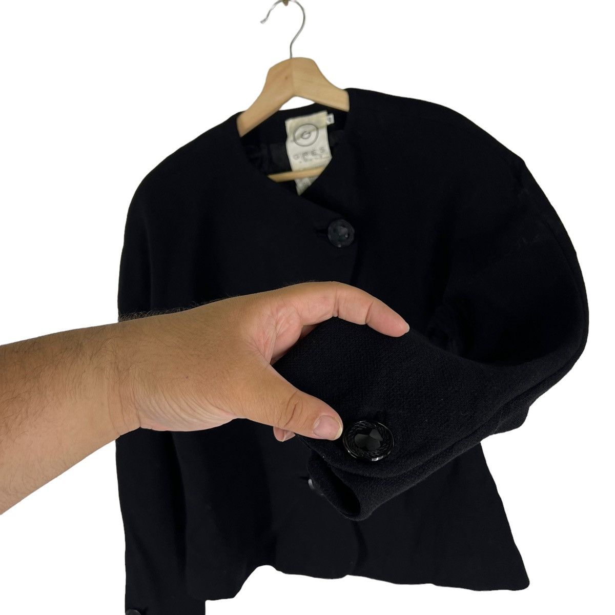 Designer × Japanese Brand CROPPED SILK JACKET GRES PARIS MADE IN FRANCE Size US M / EU 48-50 / 2 - 4 Thumbnail