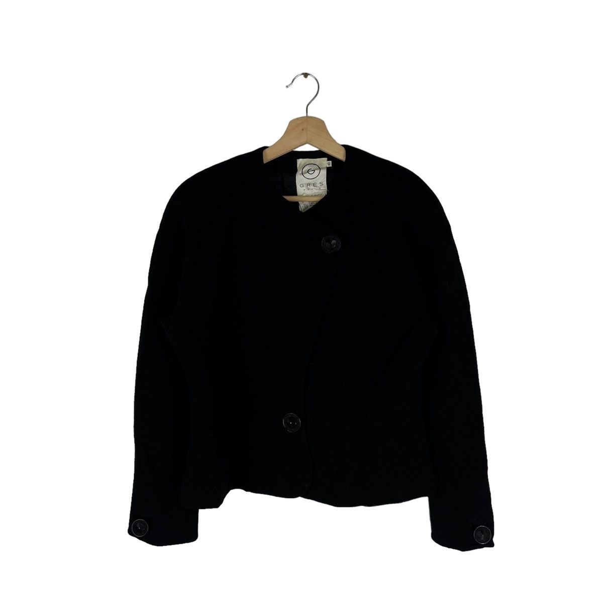 Designer × Japanese Brand CROPPED SILK JACKET GRES PARIS MADE IN FRANCE Size US M / EU 48-50 / 2 - 1 Thumbnail