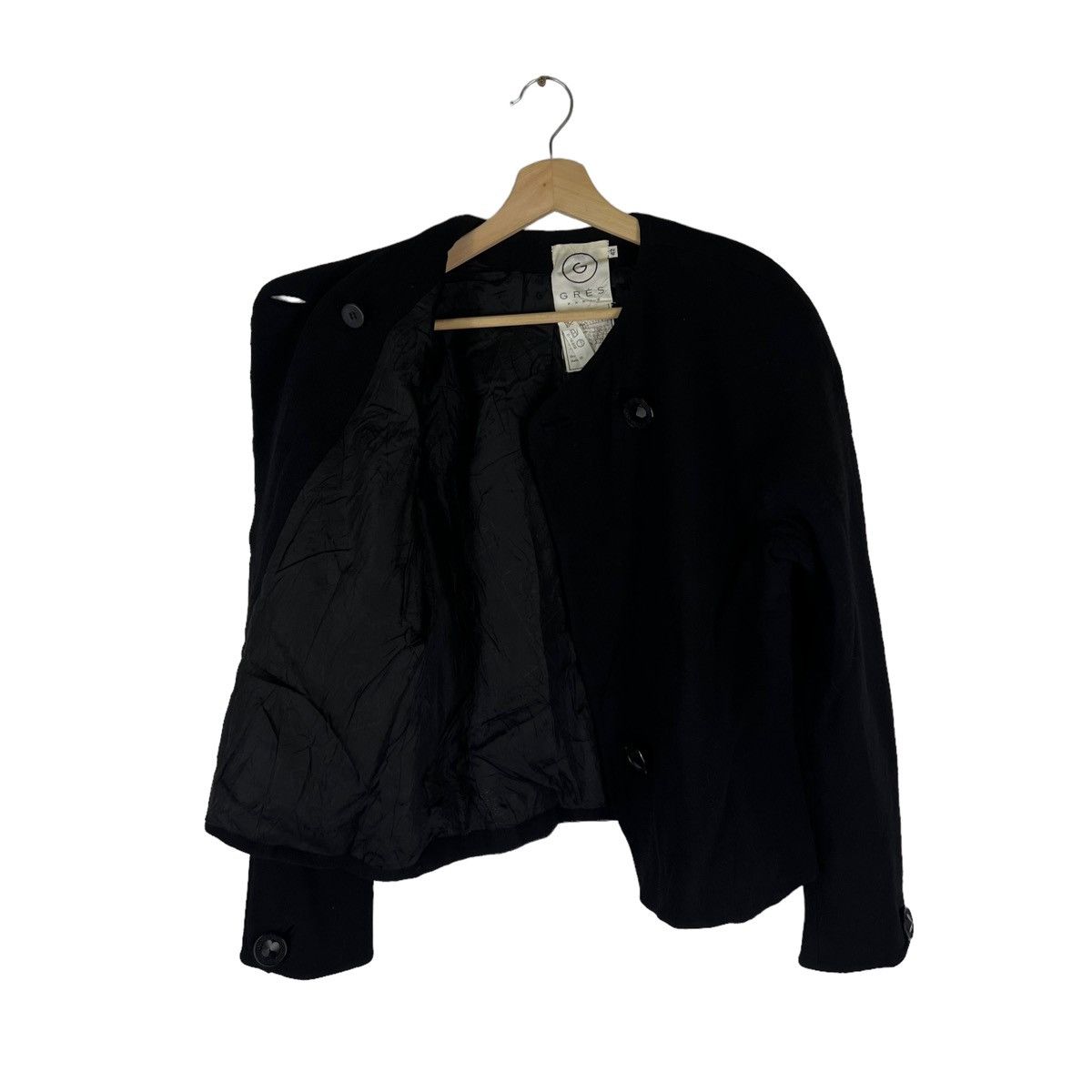 Designer × Japanese Brand CROPPED SILK JACKET GRES PARIS MADE IN FRANCE Size US M / EU 48-50 / 2 - 7 Thumbnail