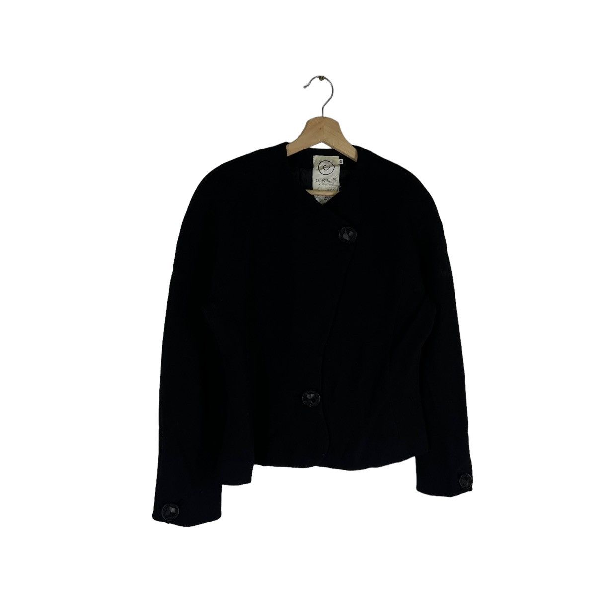 Designer × Japanese Brand CROPPED SILK JACKET GRES PARIS MADE IN FRANCE Size US M / EU 48-50 / 2 - 2 Thumbnail