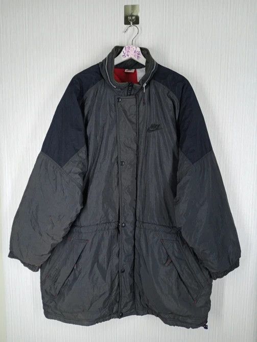 Nike × Vintage Rare Vintage 90s Nike Embroidered Big Logo Jacket Size US XL / EU 56 / 4 - 2 Thumbnail