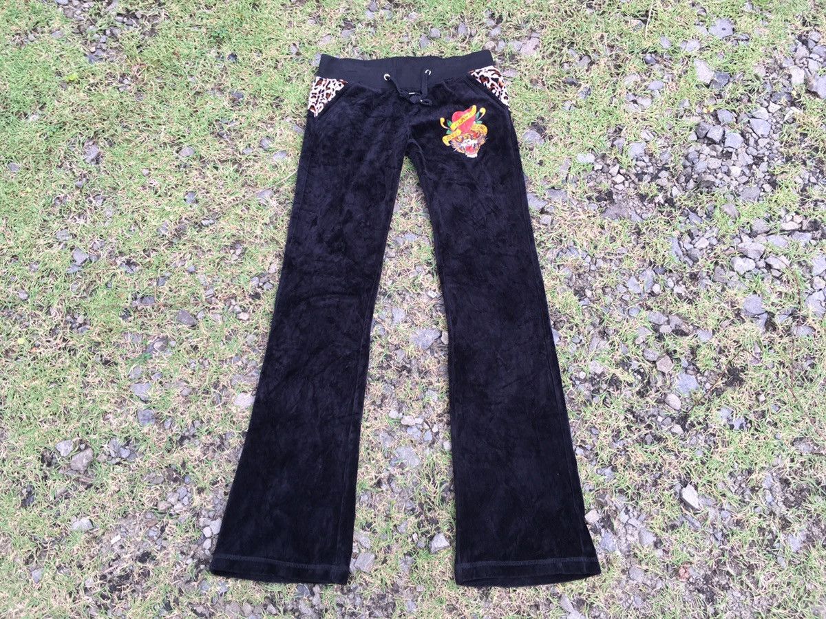 Ed Hardy Ed Hardy leopard velvet flare cutting sweatpants Size 30" / US 8 / IT 44 - 1 Thumbnail