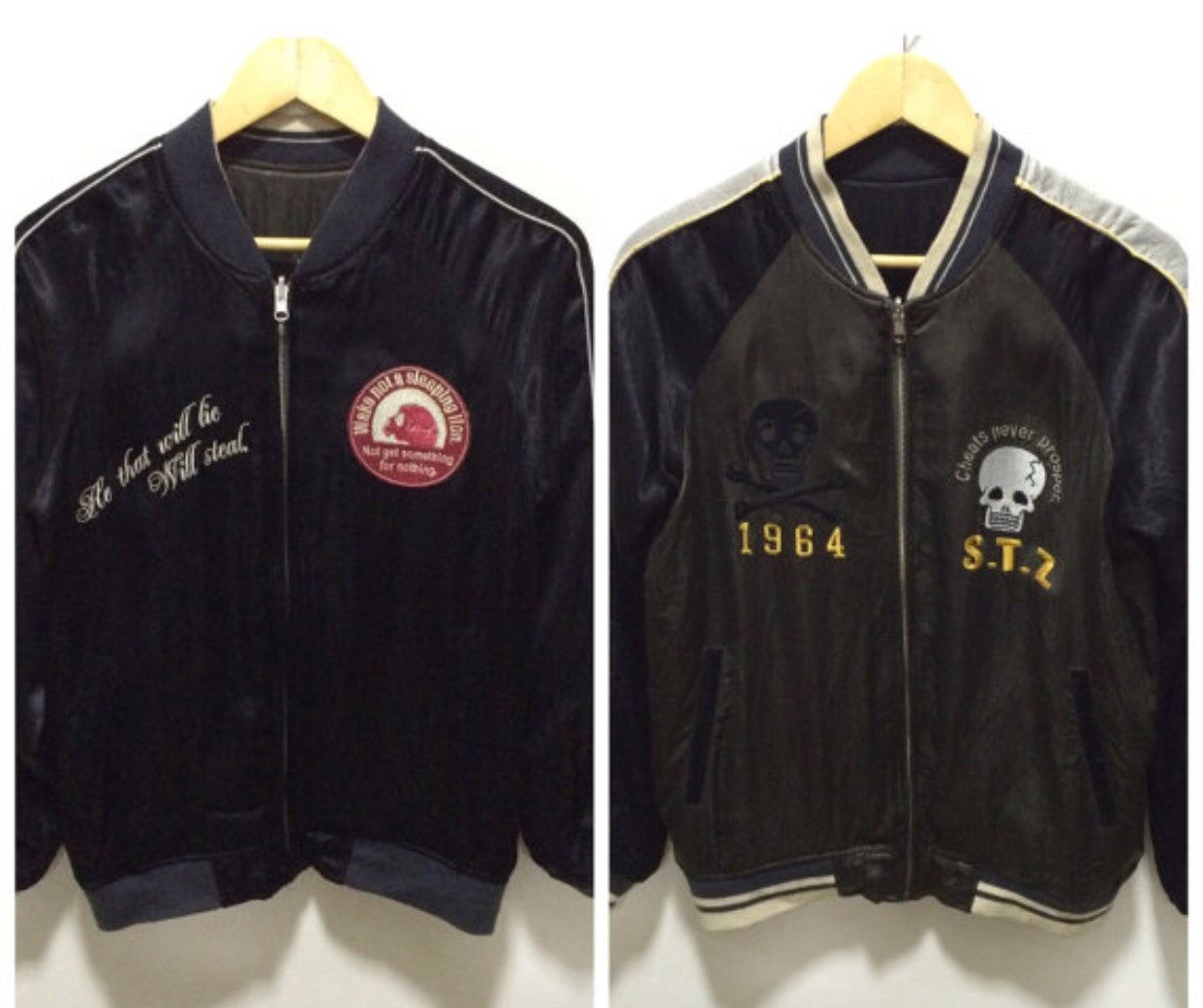 Other Sukajan Jacket Motorcycle Club Reversible Embroidery Jacket Size US M / EU 48-50 / 2 - 2 Thumbnail