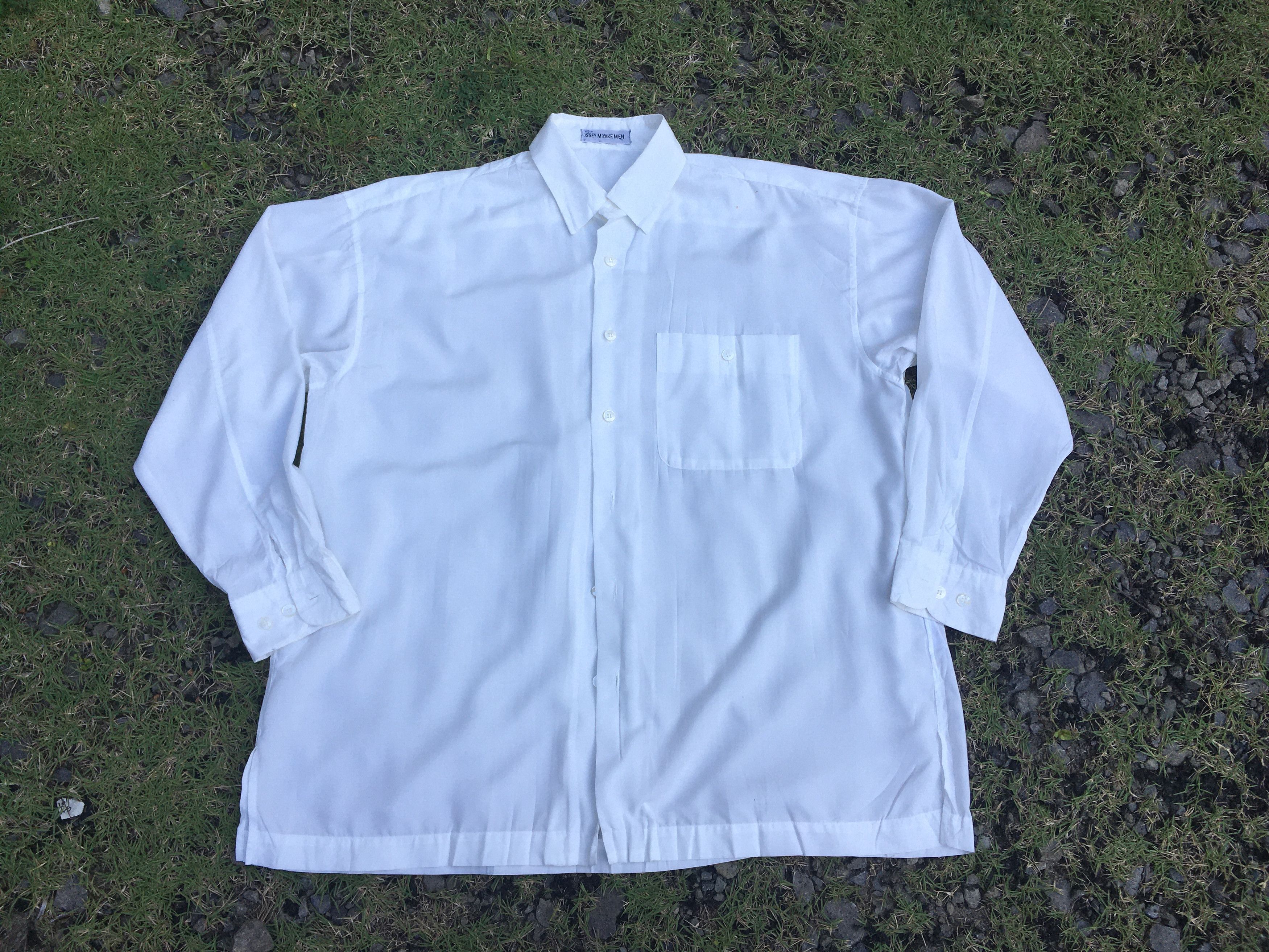 Issey Miyake × Vintage Vintage Issey miyake pleated pocket shirt Size US XL / EU 56 / 4 - 1 Thumbnail