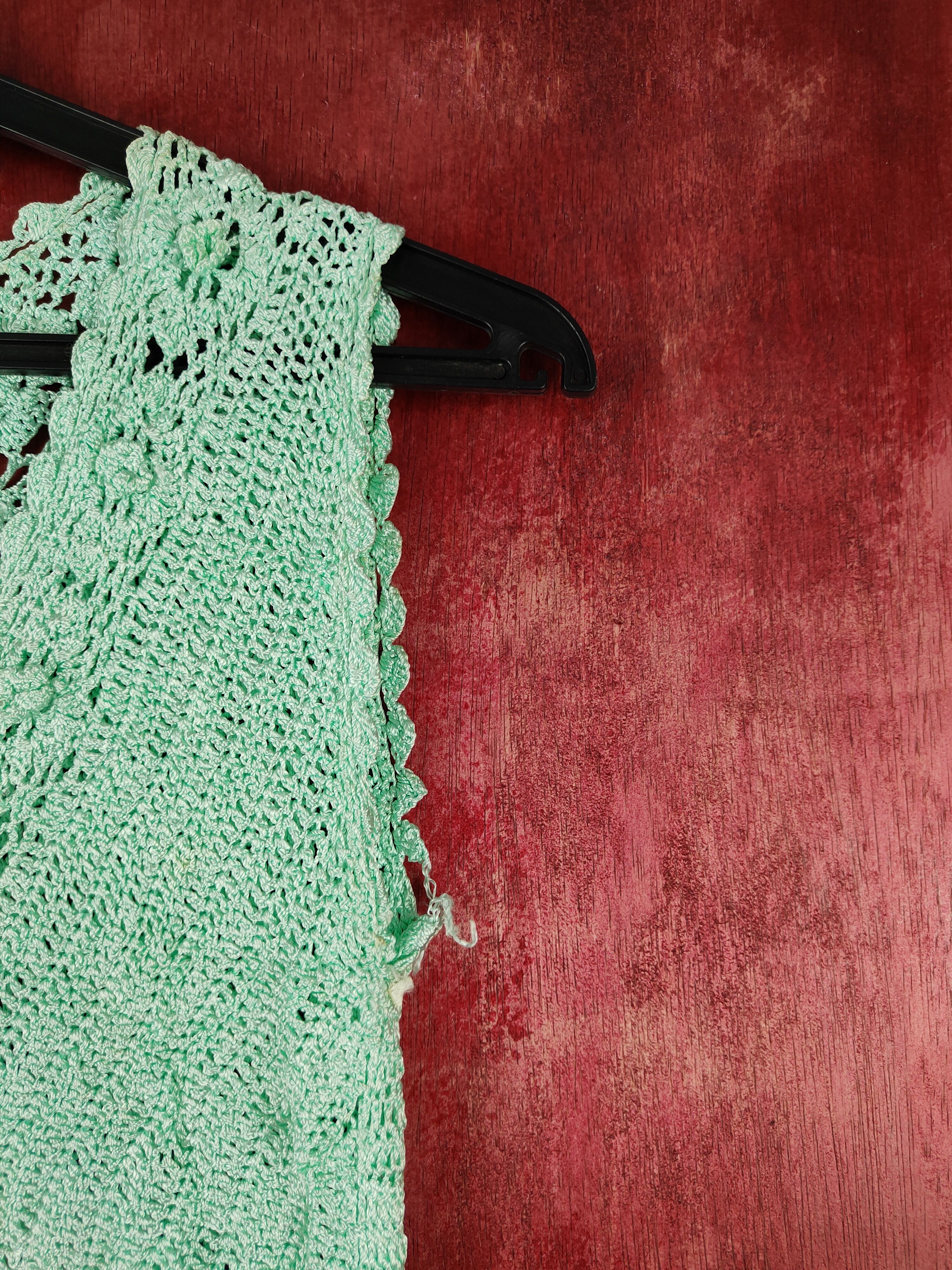 Japanese Brand Japan Green Crochet Meshnet Knitwear Tank Tops #S971 Size XS / US 0-2 / IT 36-38 - 6 Thumbnail