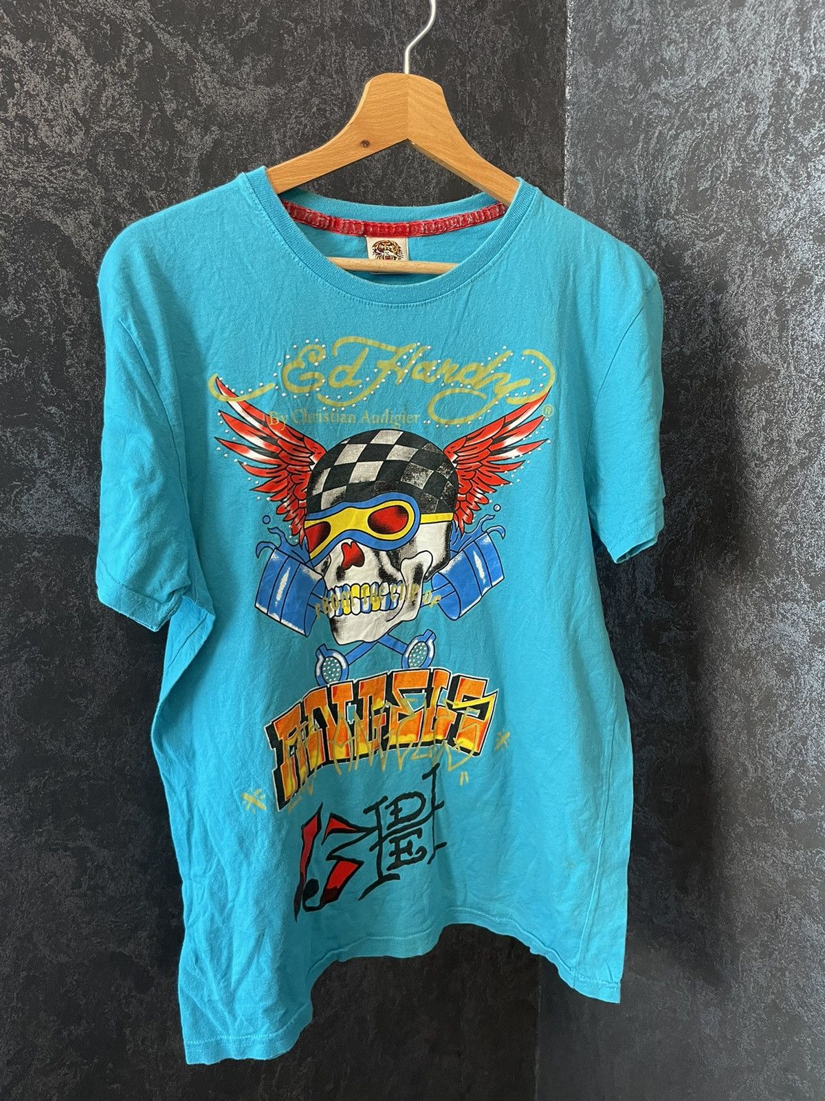 Ed Hardy × Vintage Don Ed Hardy Skull Tattoo biker Dagger Travis t shirt Size US M / EU 48-50 / 2 - 1 Thumbnail
