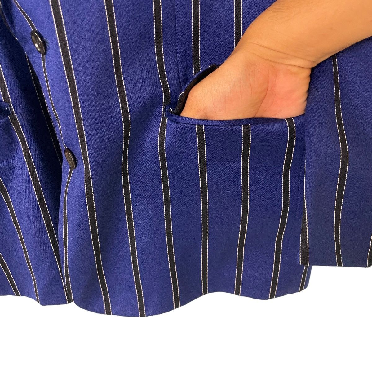 PPFM PPFM Blue Stripes Blazer Size 46R - 9 Thumbnail