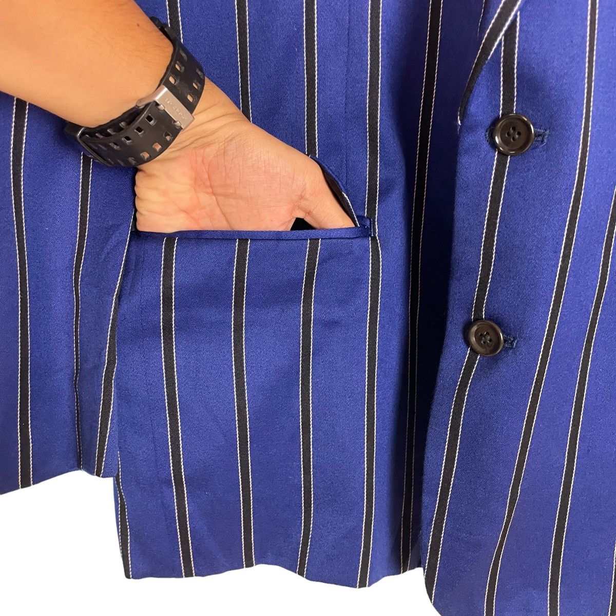 PPFM PPFM Blue Stripes Blazer Size 46R - 8 Thumbnail