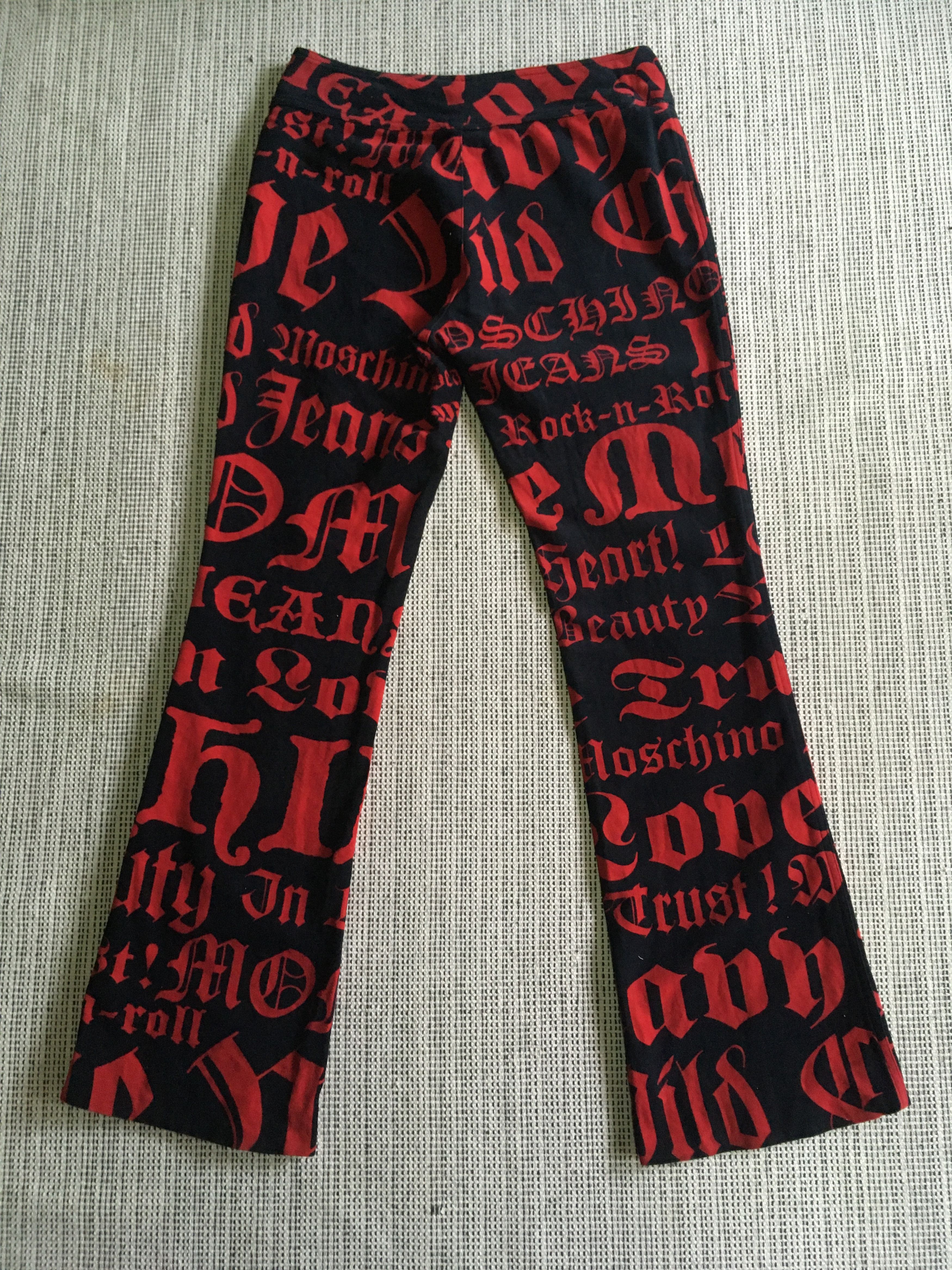 Moschino × Vintage Vintage Moschino Flare Jean PUNK Design Thin Curdro Size 28" / US 6 / IT 42 - 2 Thumbnail